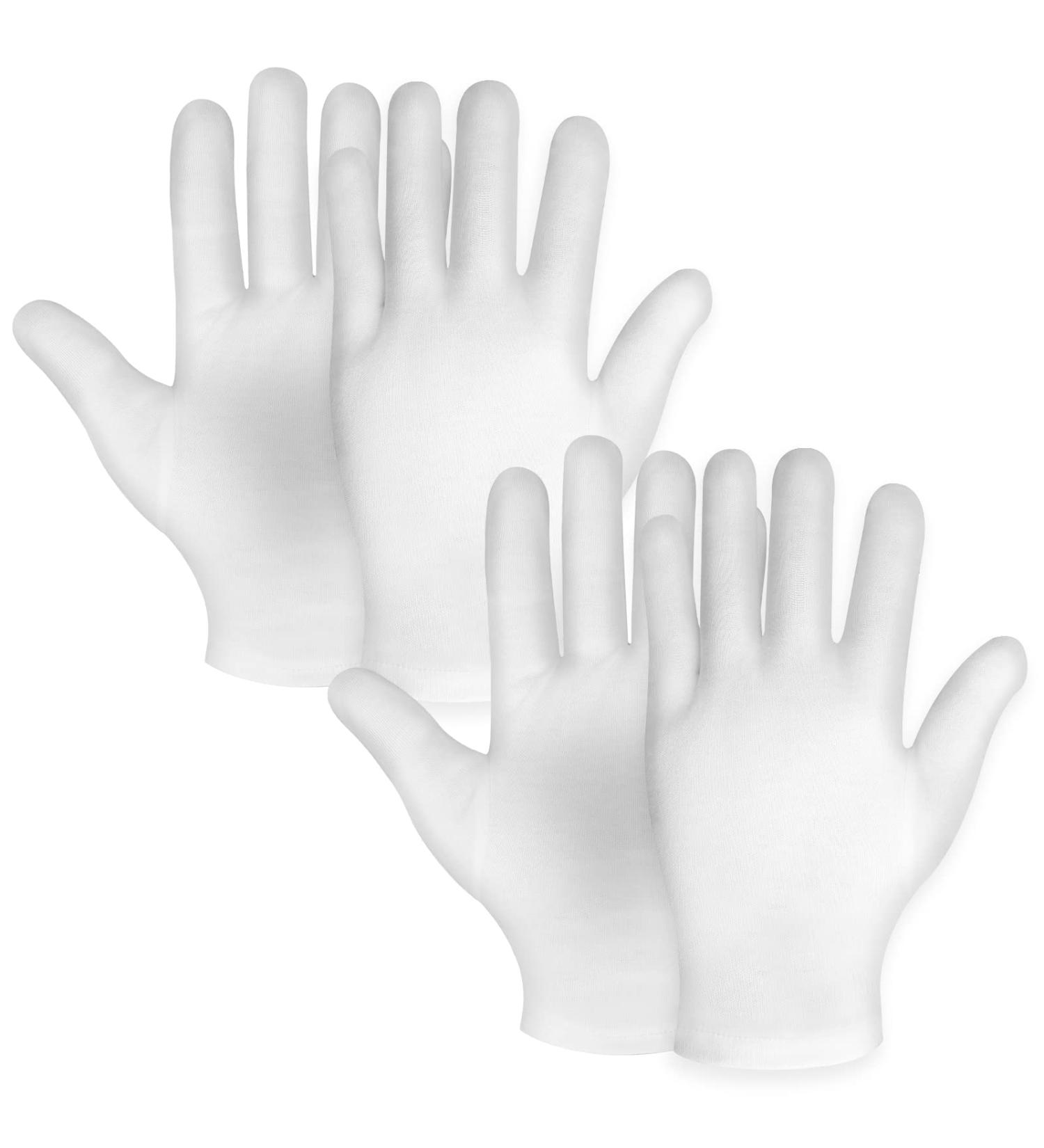Sibba 2 Pairs Moisturizing Gloves White Cotton Gloves Overnight Bedtime Heal Eczema Sleeping Lotion Hand Spa Treatment Gloves Repair Rough Cracked Dry Chapped Hands Skin - Buy Online on SooperMarket.com
