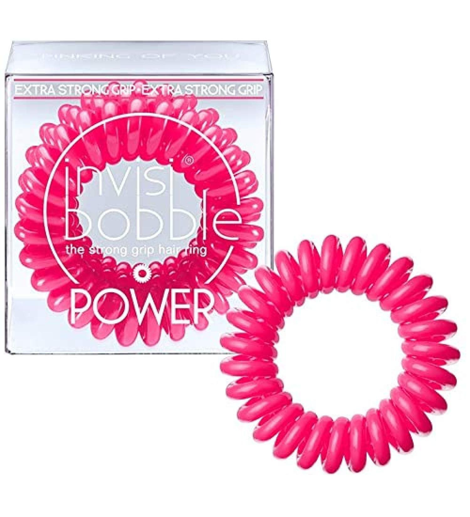 Invisibobble Power Hair Tie 3x Spiral Girls Women Extra Strong Designed in the Heart of Munich Pinking of You / Pink 3 pieces