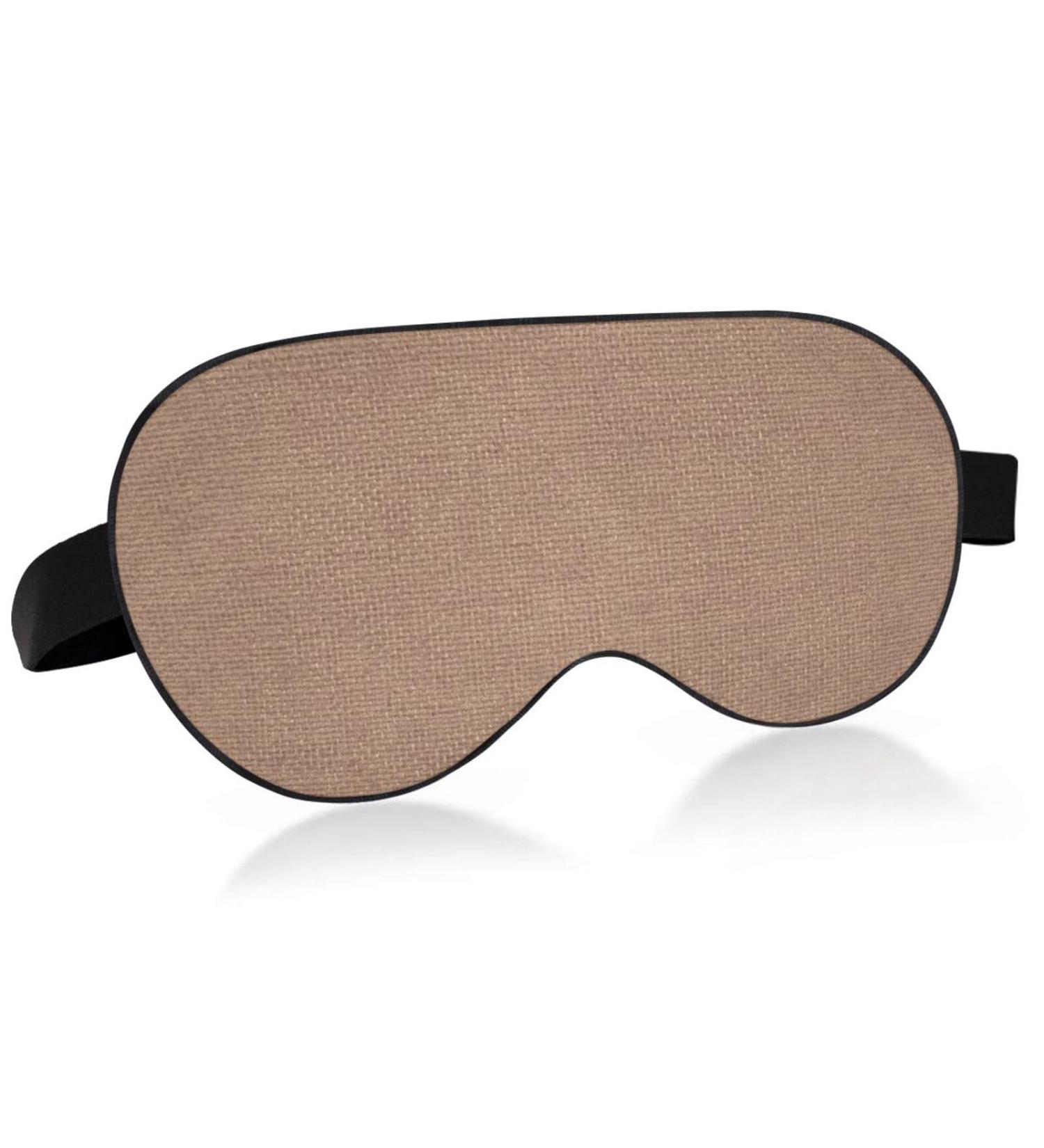 Haskirky Light Blocking Eye Mask - Adjustable & Breathable for Deep Sleep on Business Trips - Pure Brown - Buy Online on SooperMarket.com