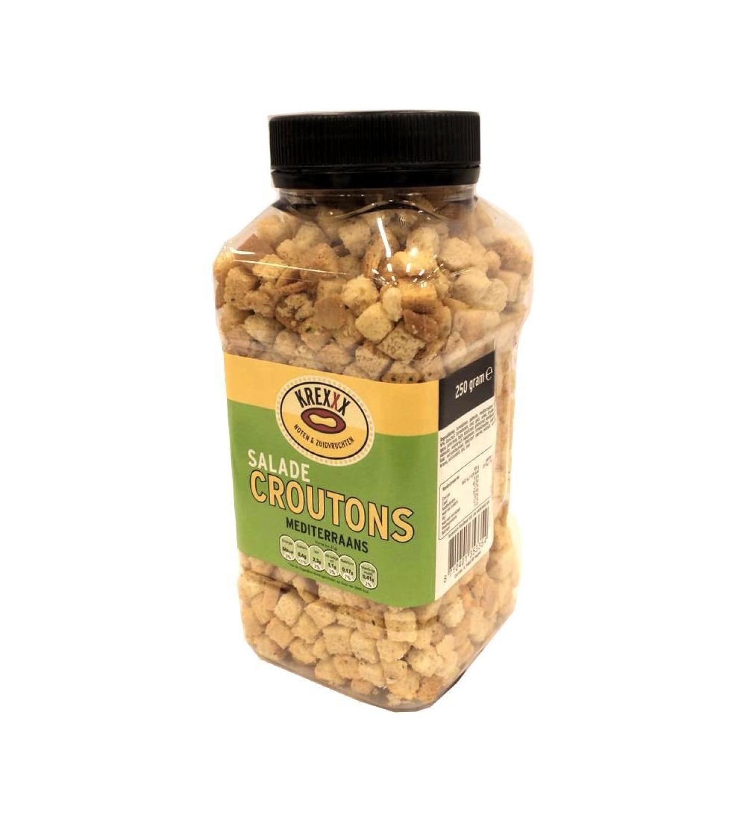 Krexxx Salade Croutons Mediterraans 250g can (Salad Croutons Mediterranean)