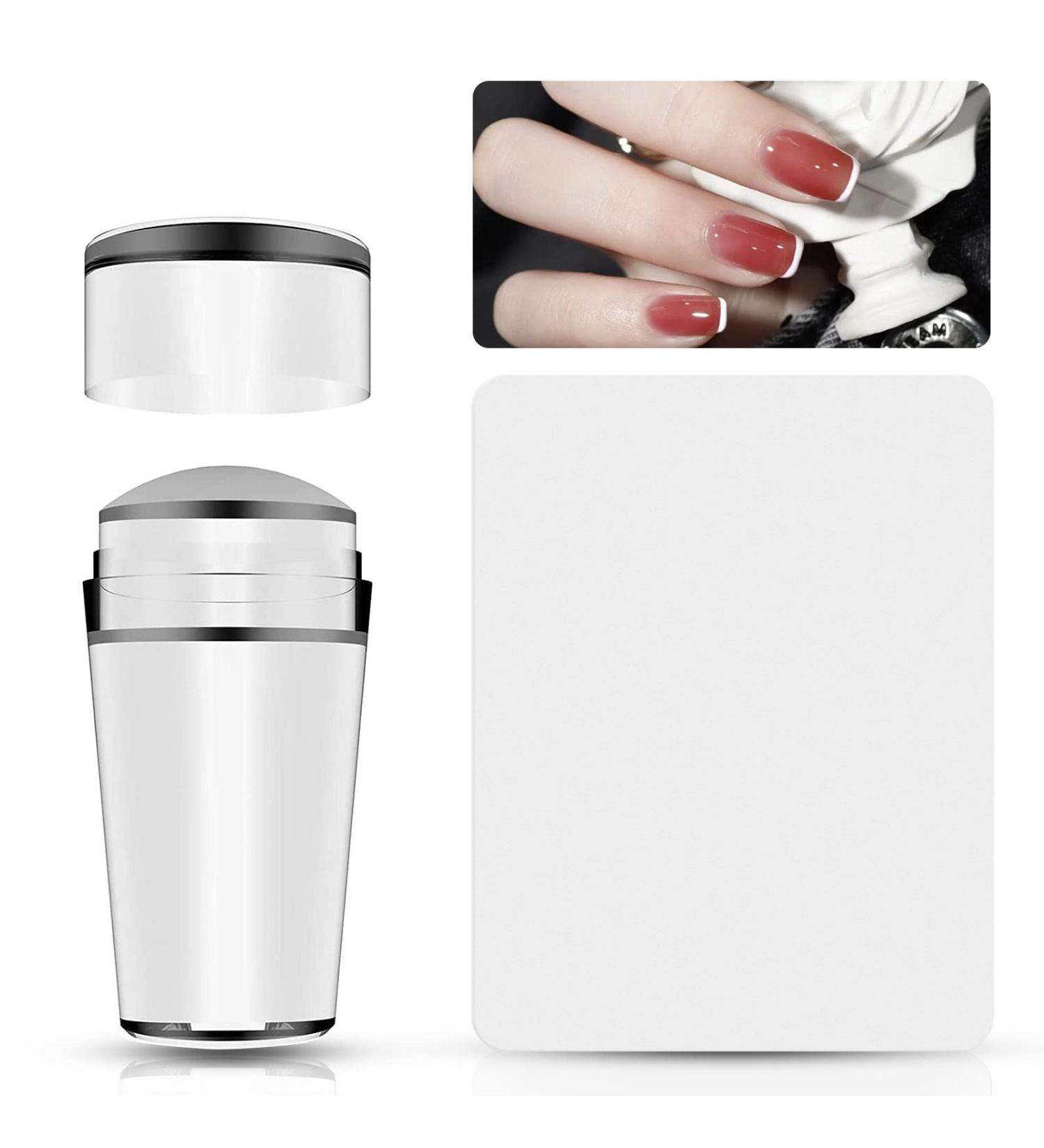 Silicone Nail Art Stamper Clear Jelly Kit - Stamping Tools for DIY French Tip Nails - Buy Online on SooperMarket.com