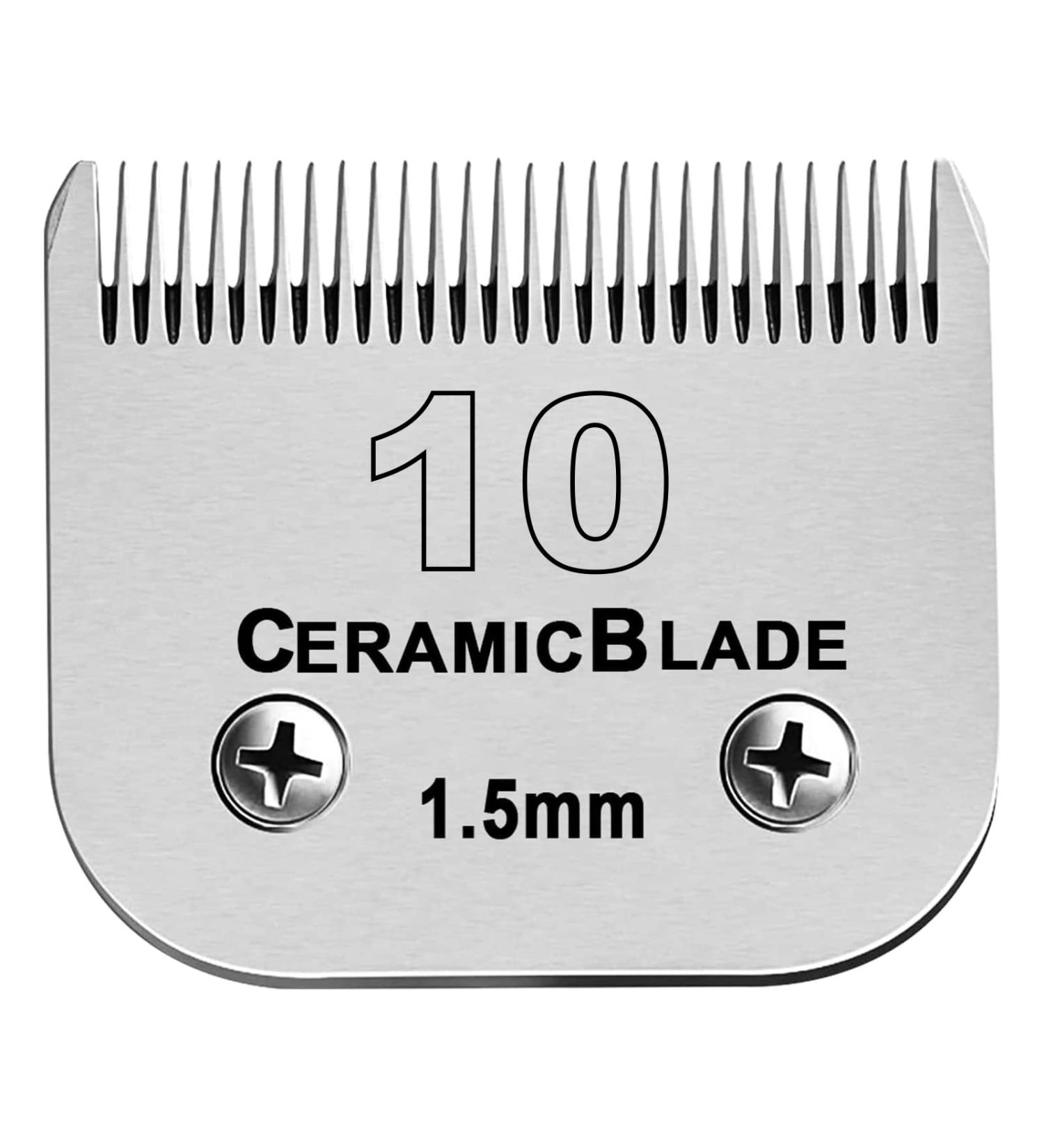 BESTBOMG Pet Clipper Blades - 1.5mm Stainless Steel Ceramic Blade Compatible with Oster, Wahl, Andis Dog Clippers - Buy Online on SooperMarket.com