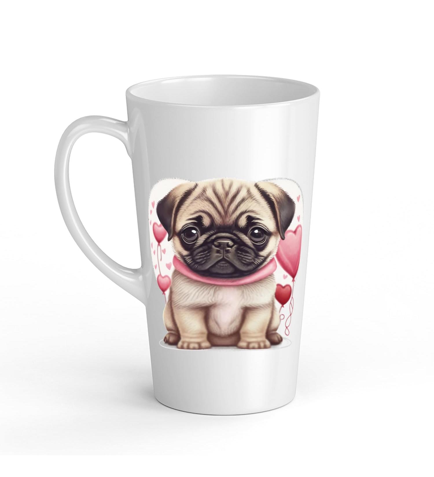 White Ceramic Baby Carlin Mug - Large 483 ml Perfect for Hot Chocolate or Milk Fun and Easy to Use