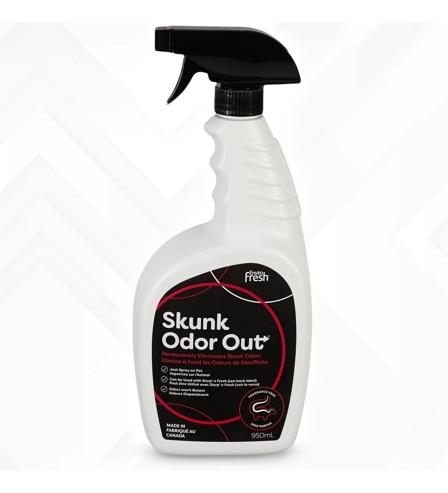 Skunk Odor Out by EnviroFresh For Dogs Cats Pets Animal Cage Cleaning Spray Skunk Odor Eliminator Made In Canada (Skunk Odor Remover Spray (950 mL)) - Buy Online on SooperMarket.com