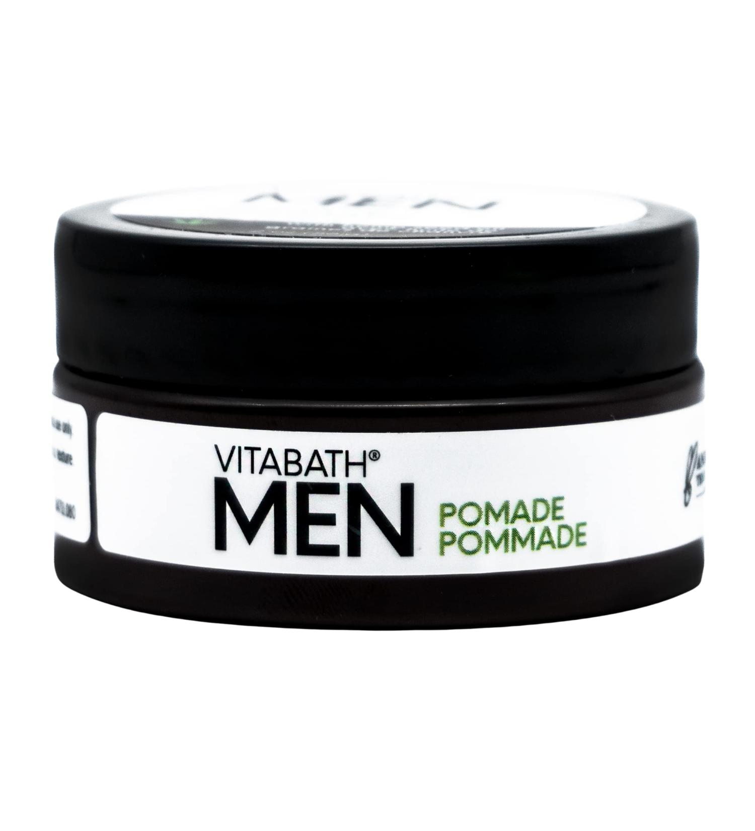 Vitabath Men's Pomade - Medium Hold with Hemp & Beeswax | Natural Hair Styling for Men - Lime & Cedarleaf Scent - 2 oz - Buy Online on SooperMarket.com