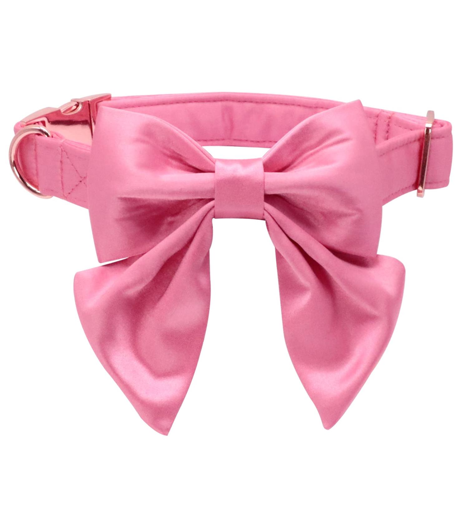 Buy Lionet Paws Comfortable Silk Dog Collar with Removable Fly for Small Dogs | Perfect Fit 25-40cm | 1 Pack - Peach - Buy Online on SooperMarket.com