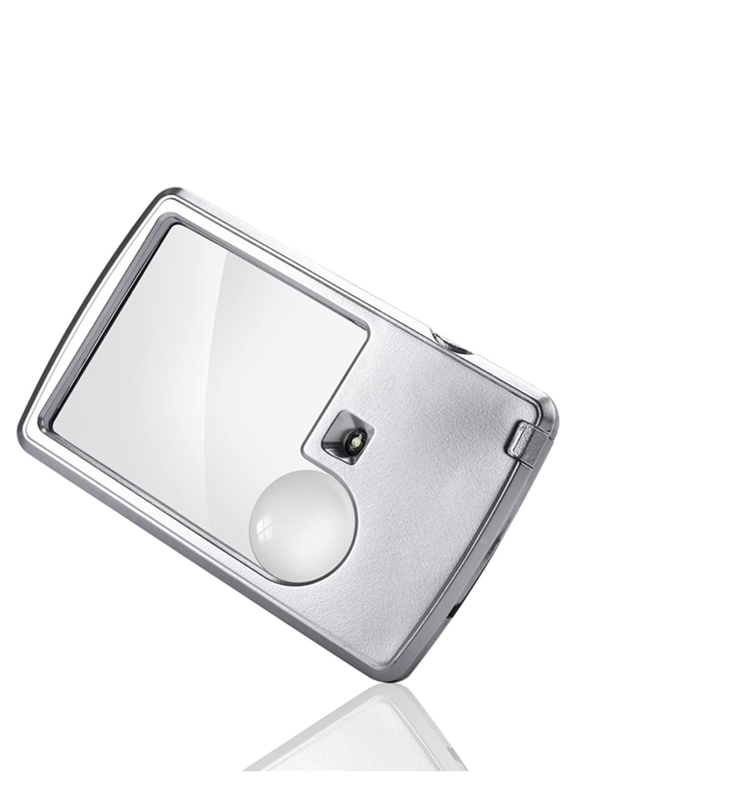 Premium 6X 3X Pocket Magnifying Glass with Light Small Lighted Magnifiers for Kids Seniors Reading Fine Prints Handheld Magnafining Glasses Magnify Glass with Protective Sleeve - Buy Online on SooperMarket.com
