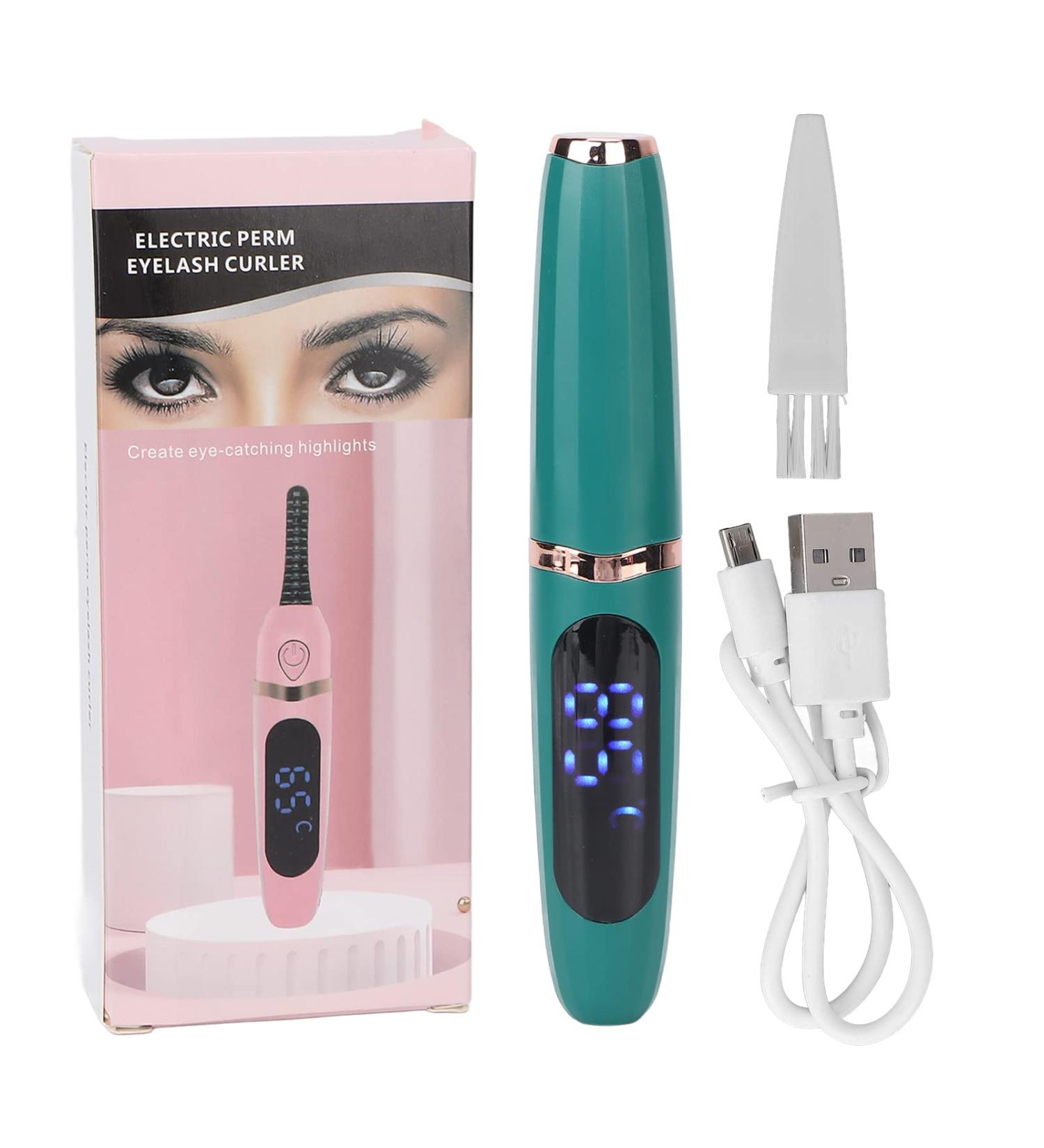 Buy Electric Eyelash Curler - Long Lasting USB Rechargeable Intelligent Temperature Control - Green | Fast International Shipping - Buy Online on SooperMarket.com