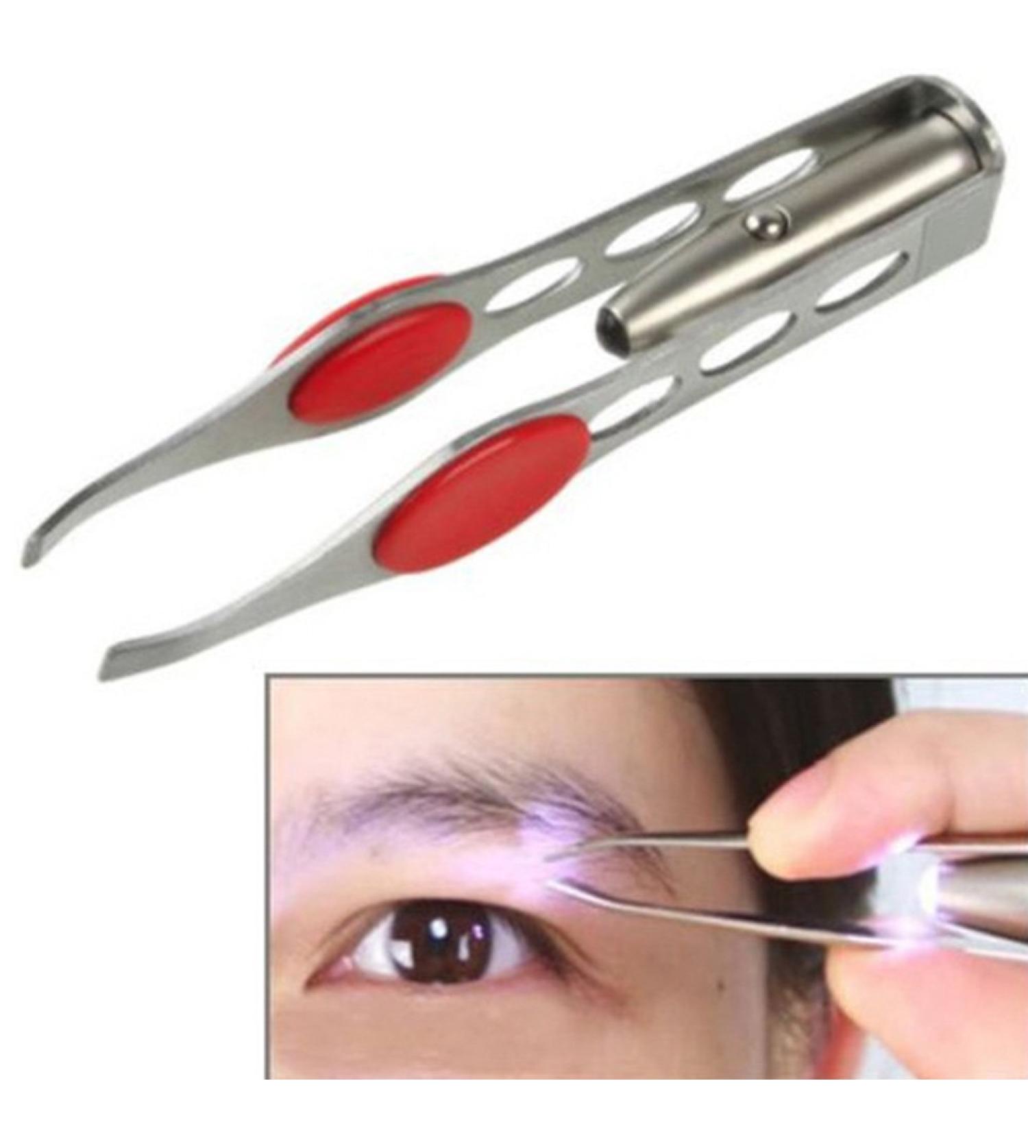 Good01 LED Tweezers for Precision Eyebrow Shaping | International Shipping Available - Buy Online on SooperMarket.com