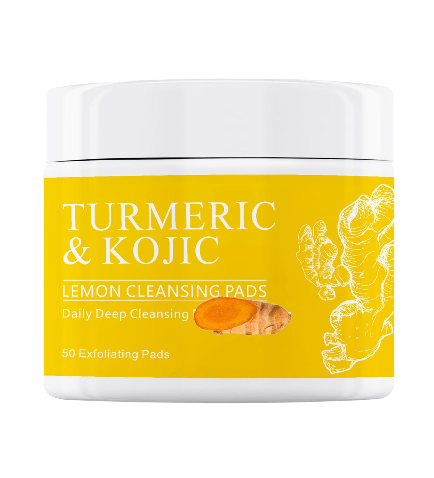Buy Turmeric Cleansing Pads | Exfoliating Face Wash with Kojic Acid | Dark Spot Remover | International Shipping - Buy Online on SooperMarket.com