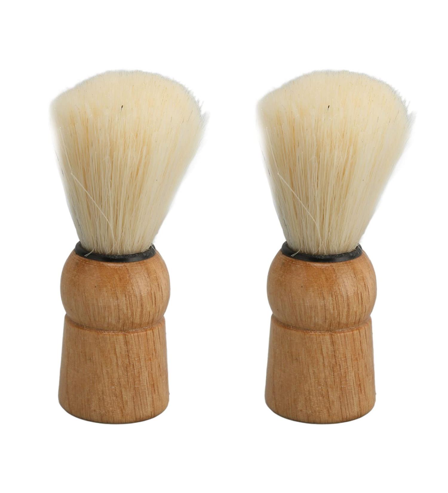 Mini Professional Wooden Handle Shaving Brush for Men - Beard & Mustache Care | Ideal for Salons | International Shipping - Buy Online on SooperMarket.com