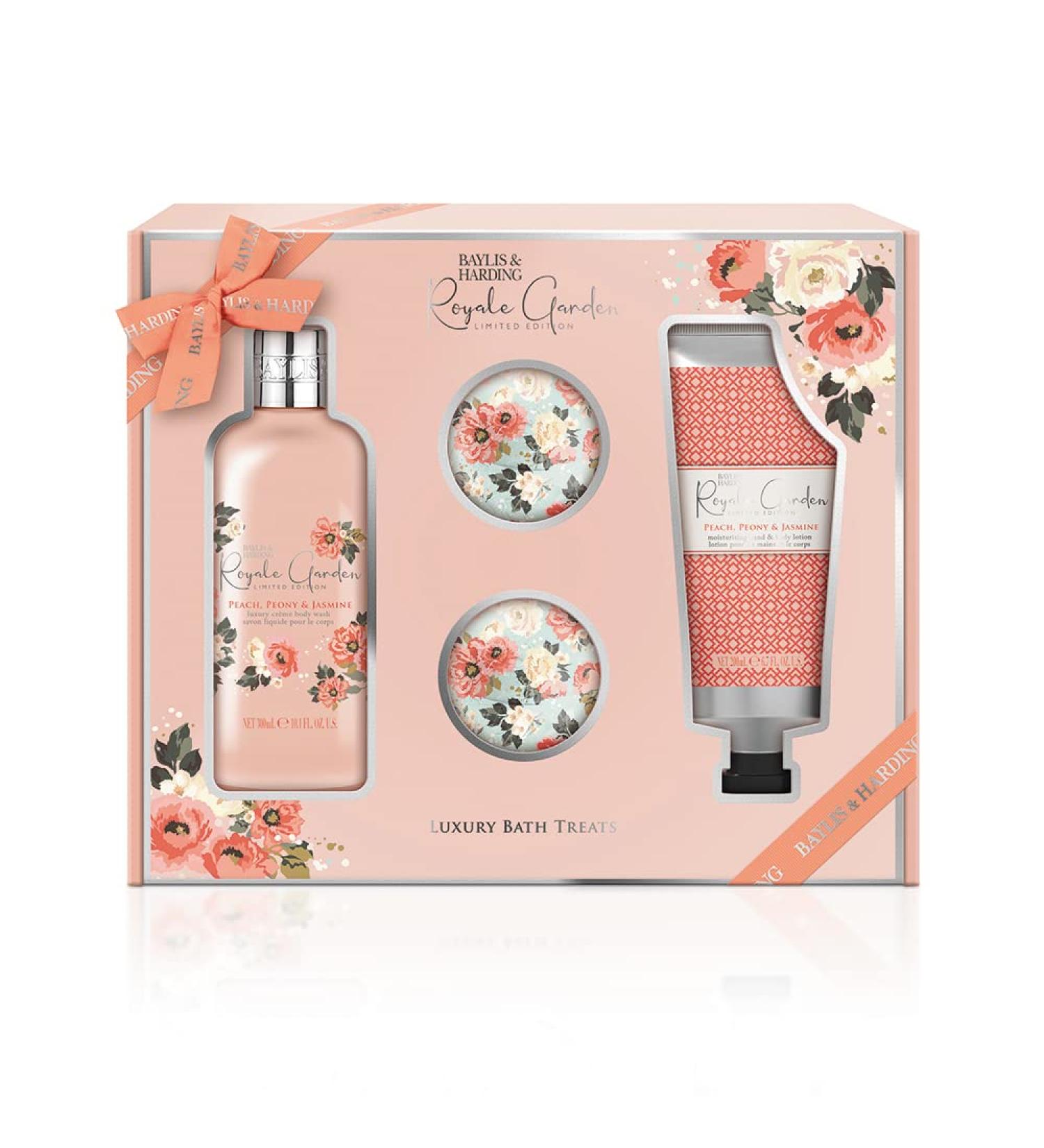 Baylis & Harding Royale Garden Peach Peony & Jasmine Luxury Bathing Gift Set - International Shipping Available - Buy Online on SooperMarket.com