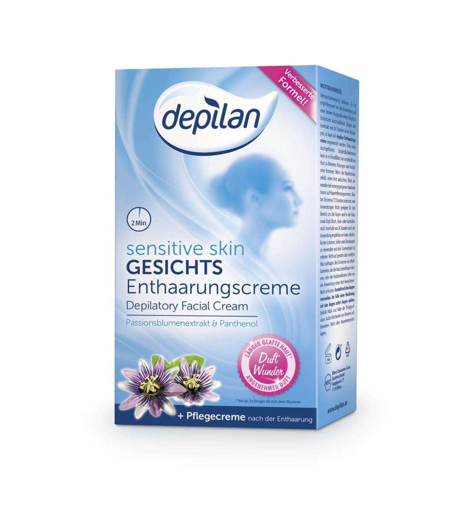 Depilan Facial Hair Removal Cream Sensitive - Pack of 2 (2 x 1 Piece) | Gentle Formula for Smooth Skin - International Shipping Available - Buy Online on SooperMarket.com