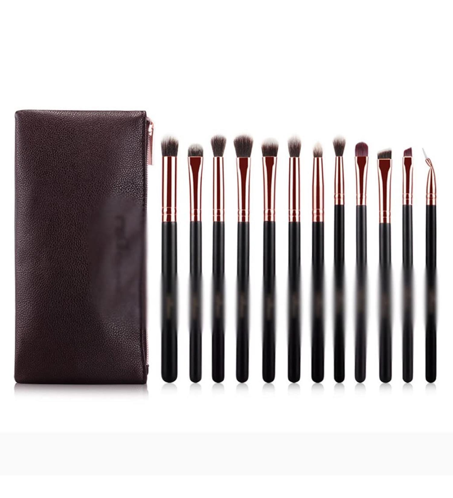 DFHBFG 12-Piece Professional Eye Shadow Brush Set | Complete Makeup Tools for Flawless Eyes | International Shipping Available - Buy Online on SooperMarket.com