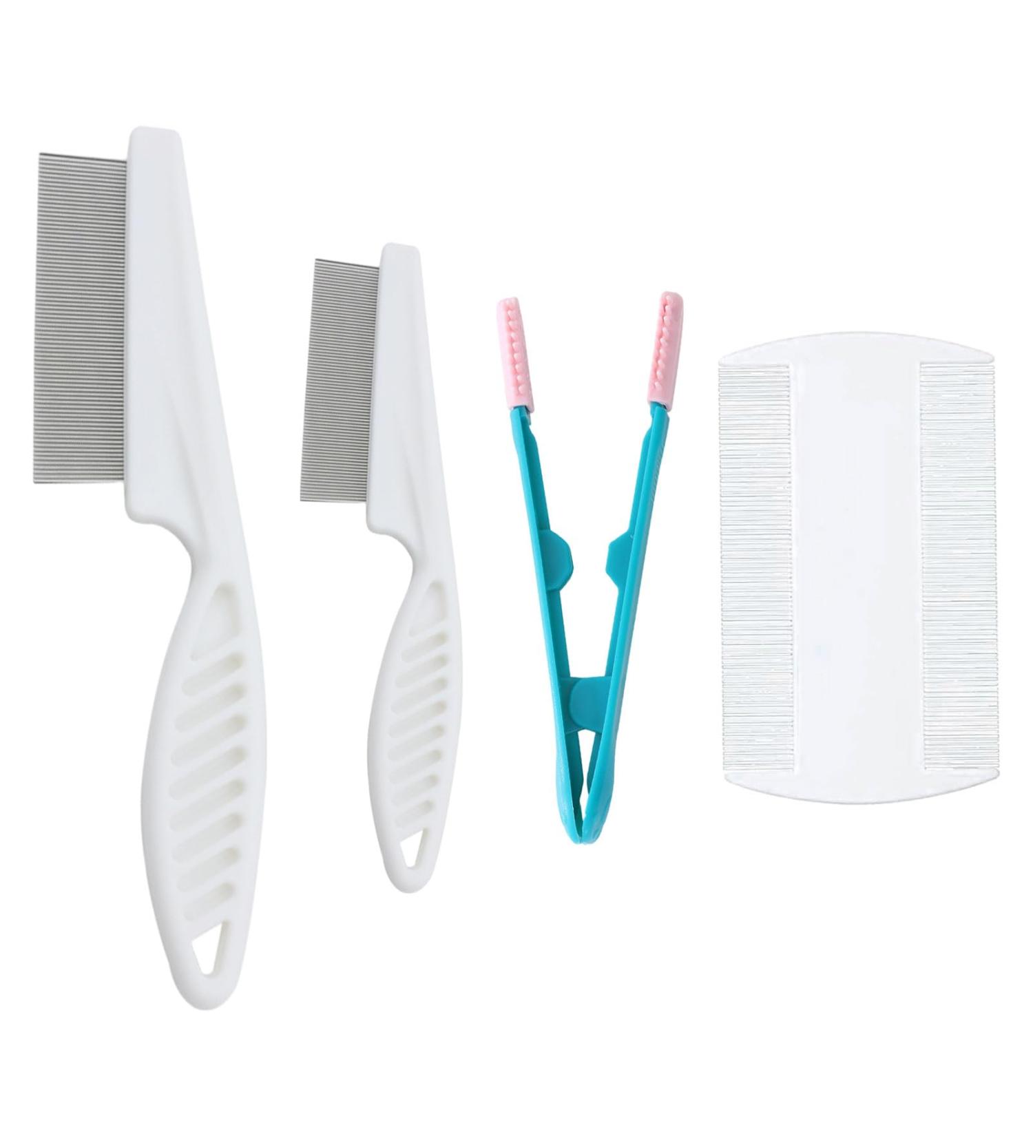 Premium Flea Comb for Cats & Dogs - 4-Pack | Secure Healthy & High-Quality Animal Hair & Tear Stain Comb for Pets - Buy Online on SooperMarket.com