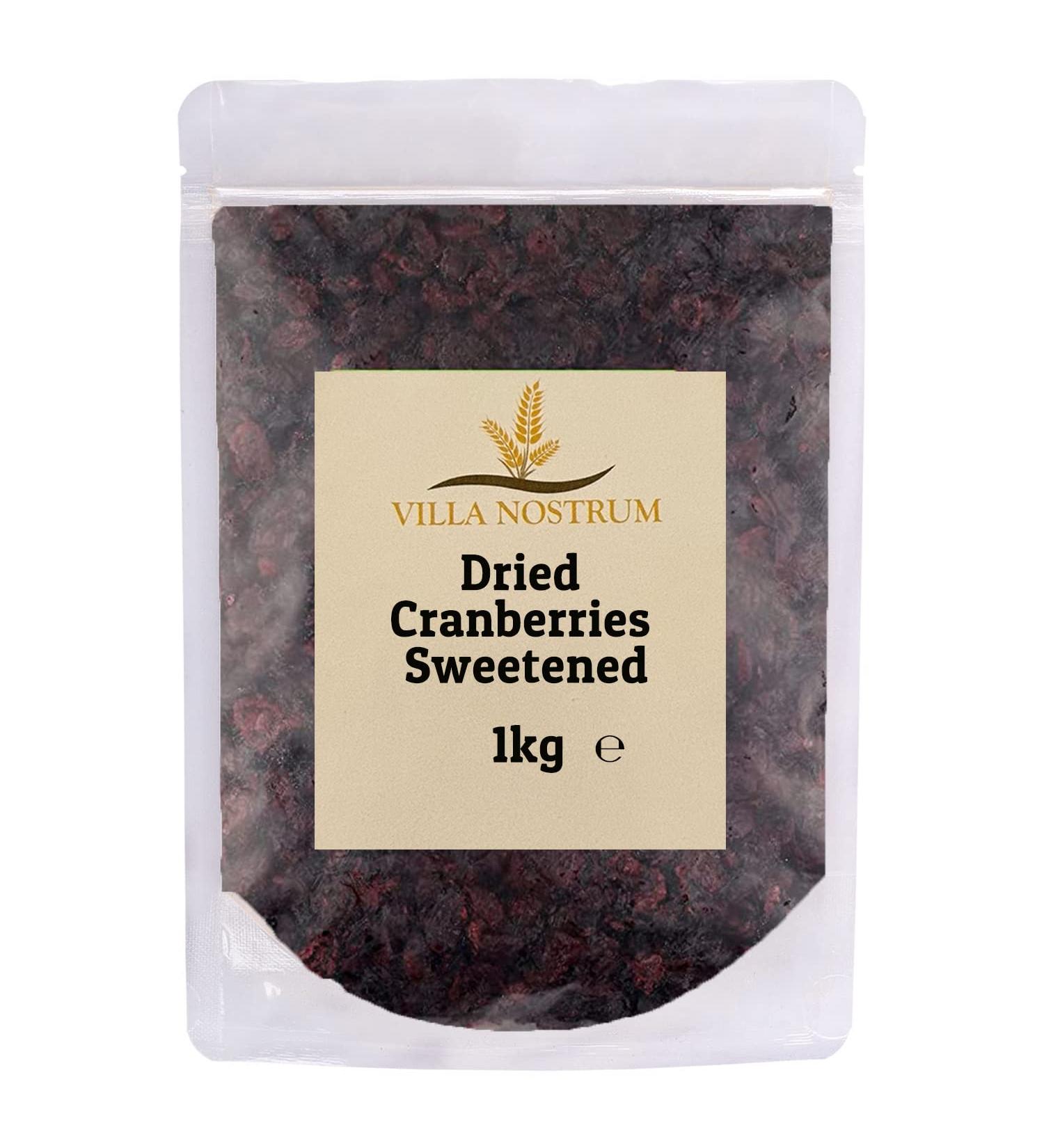 Dried Cranberries Sweetened 1kg by Villa Nostrum