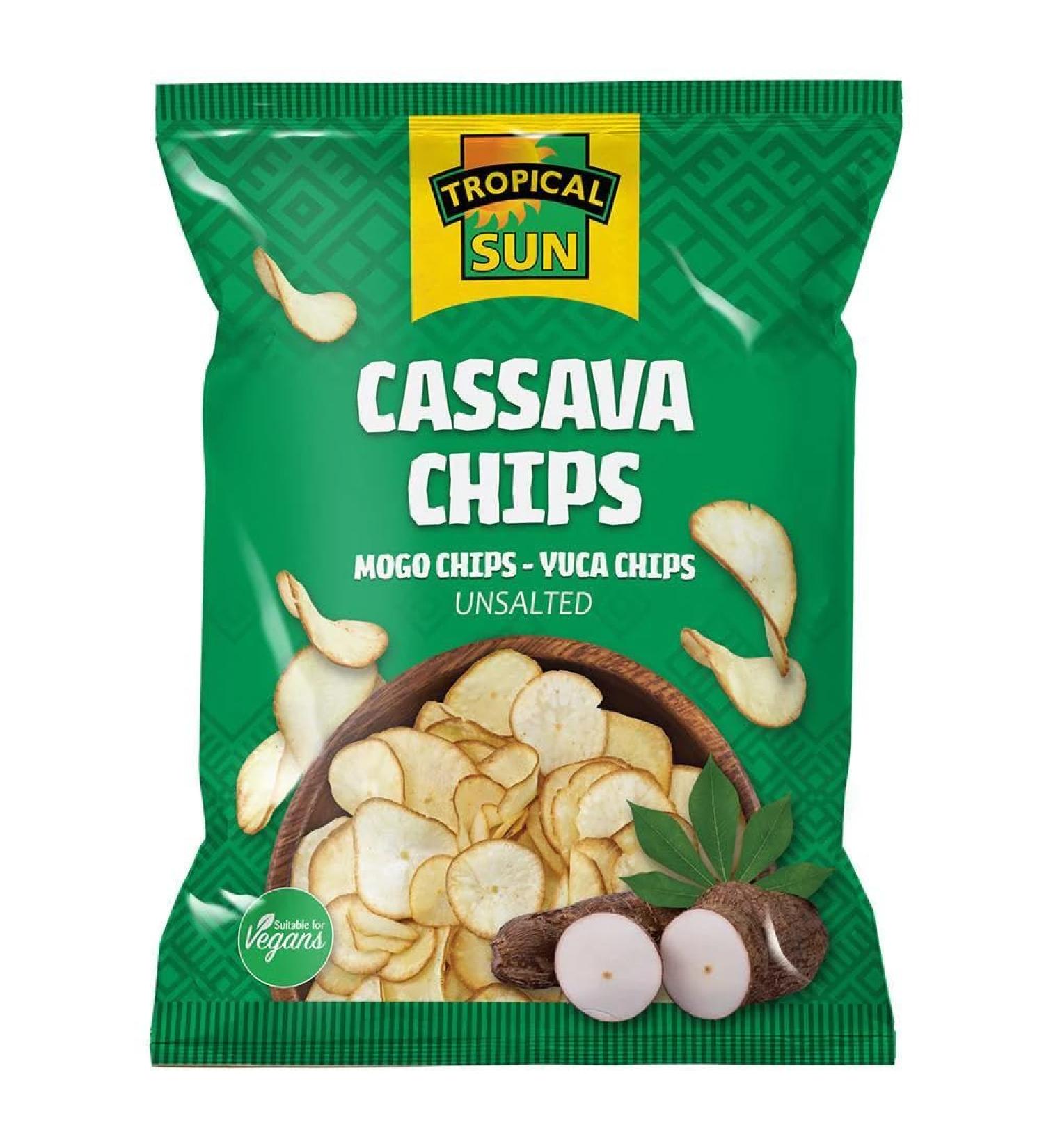 Tropical Sun Cassava Chips Unsalted 80g Box of 12-Fd