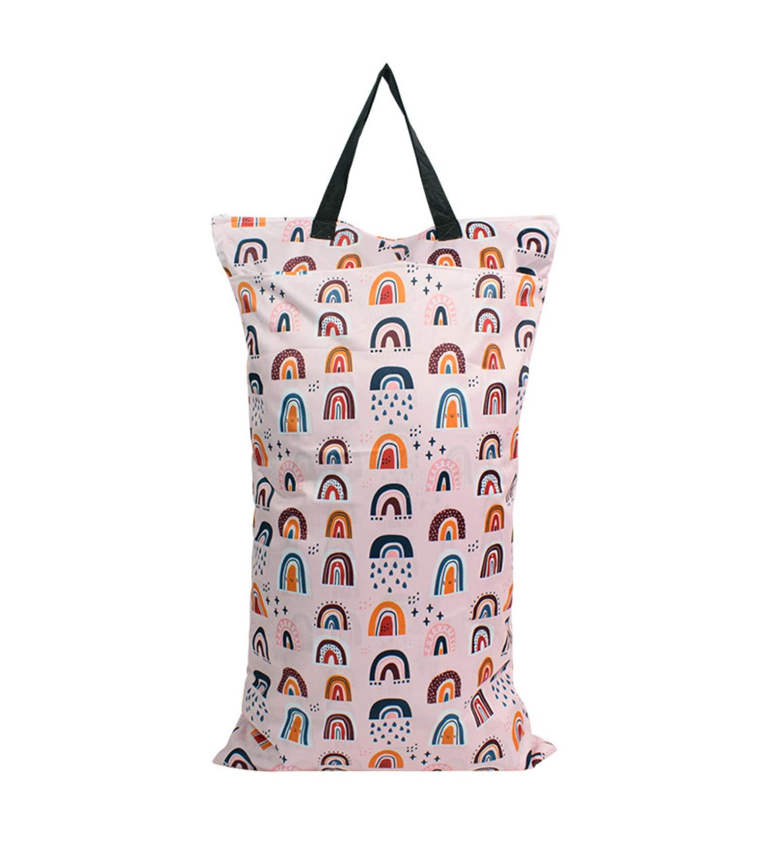MHwan Wet Bag 40x70cm Pink - Waterproof Large Double Zipper Wet Swimsuit Bag for Babies - Reusable Wet Bag for Baby Diaper, Gym, Beach, and Pool - 1 Pack - Buy Online on SooperMarket.com