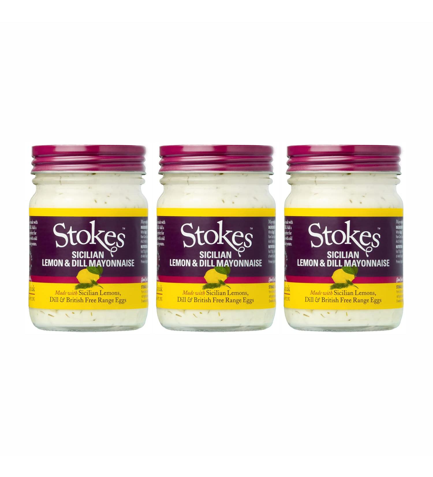 Stokes Sicilian Lemon & Dill Mayonnaise 205g - Pack of 3