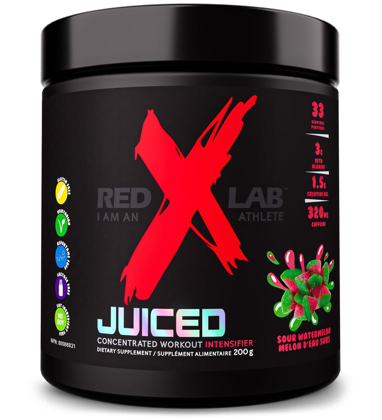 Red X Lab Juiced Pre-Workout Powder Pumps & Strength Hyper Concentrate L-Citrulline Beta Alanine For Men & Women 33 Servings (Sour Watermelon 200g) Sour Watermelon 200g - Buy Online on SooperMarket.com