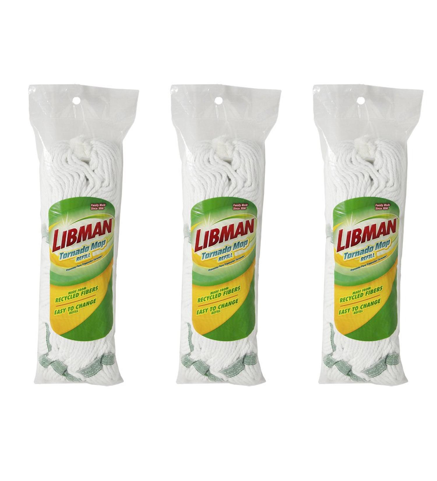 Libman Tornado Mop Refills 3 Pack - 1209: High-Quality Replacement Heads for Ultimate Cleaning Power - Buy Online on SooperMarket.com