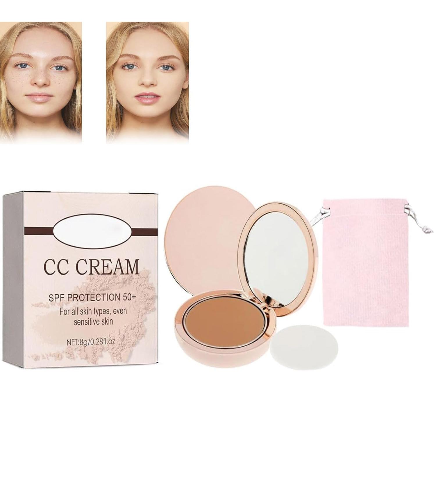 Always Divina Illumina Cc Creamy Compact Spf 50+ Ilumina Powder Foundation Makeup Cc Cream Concealer Set up Powder With Mirror & Makeup Pocket (06 Dark Brown) 8 g (Pack of 1) 06 Dark Brown - Buy Online on SooperMarket.com