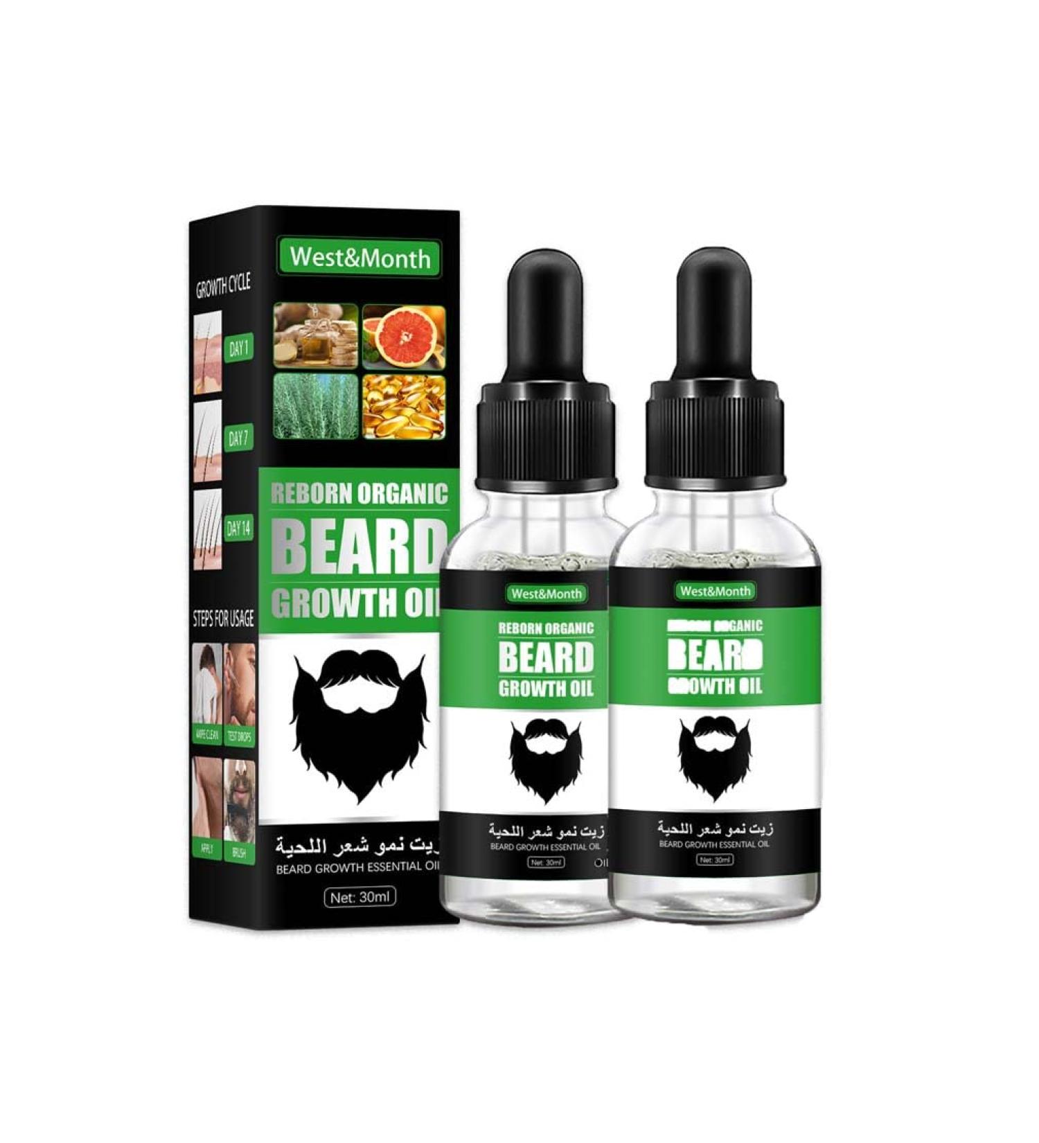 Buy 2PCs Beard Growth Oil | Biotin Bart l for Stimulating Beard Growth | International Shipping - Buy Online on SooperMarket.com