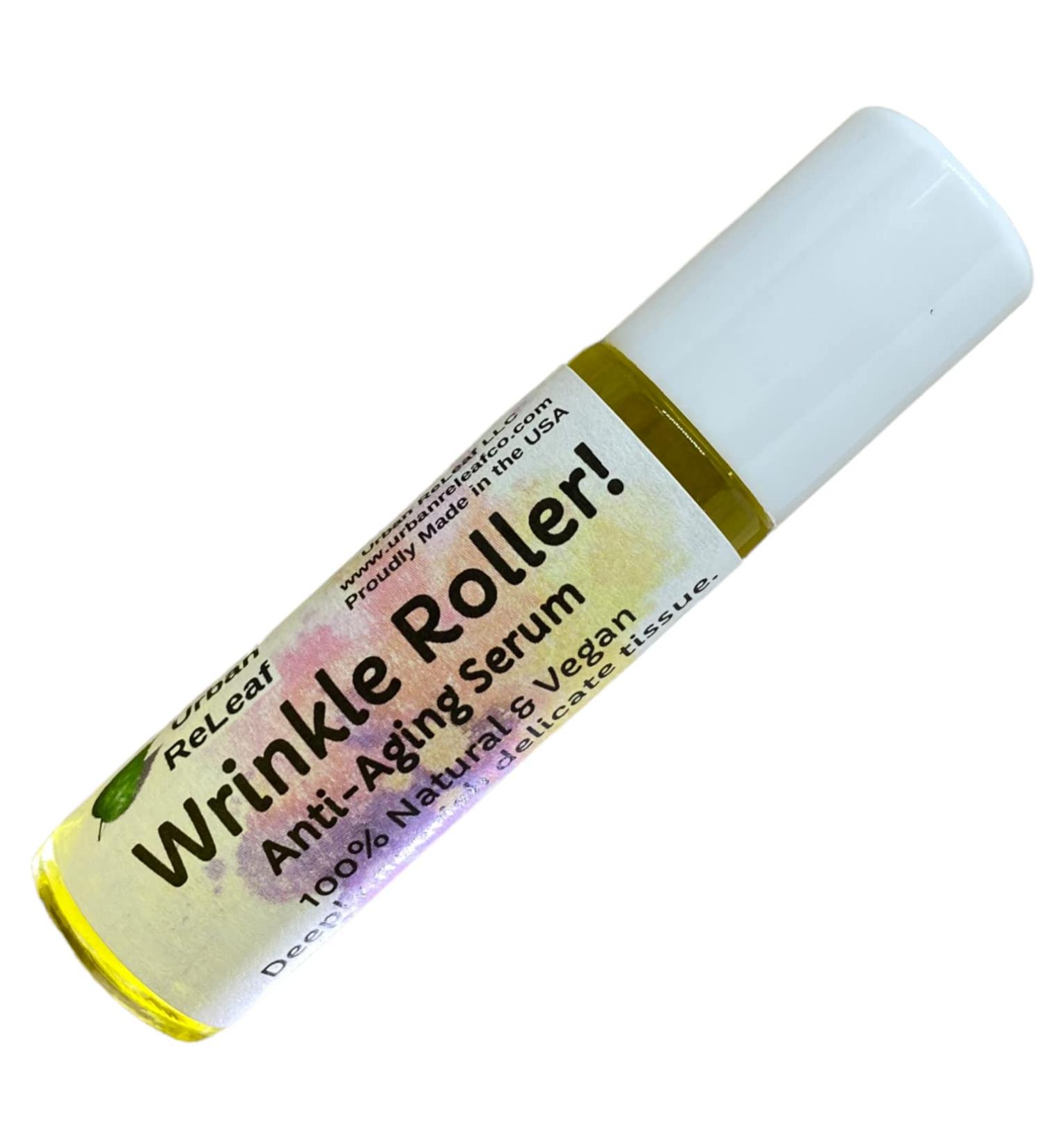 Buy Urban ReLeaf Natural Anti-Aging Serum | Wrinkle Roller with Hemp Seed & Rosehip Oil - Plump & Soothe Facial Skin - International Shipping Available - Buy Online on SooperMarket.com