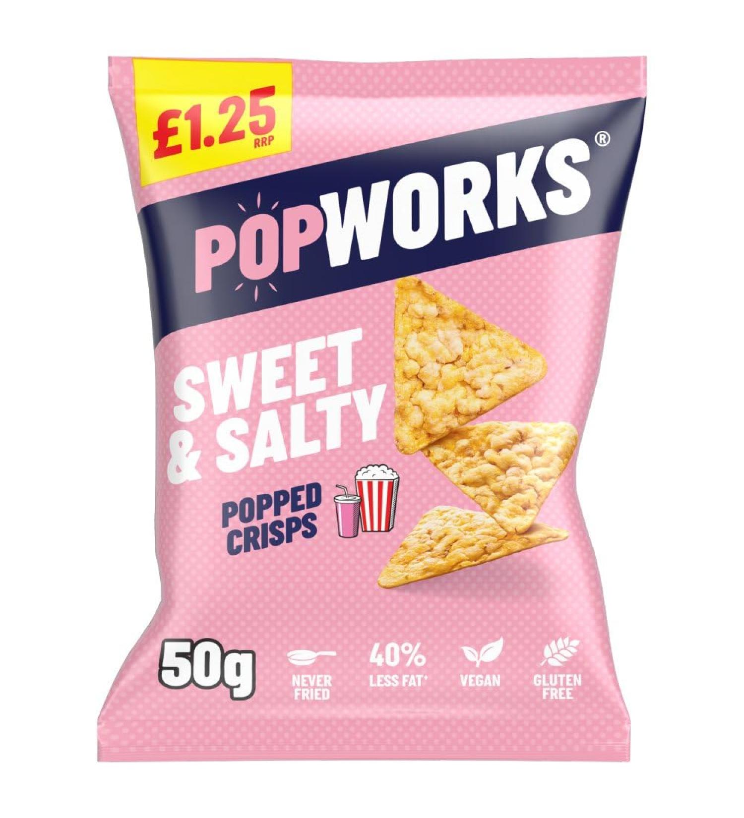 Walkers Popworks SWEET & SALTY Popped Crisps Snacks 15 x 50g PMP Bags - Buy Online on SooperMarket.com