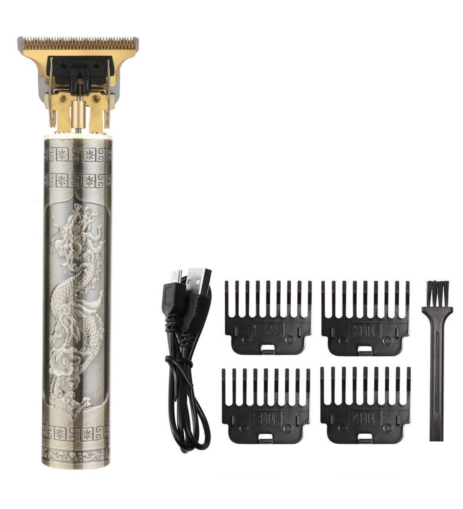 Rechargeable Electric Hair Clipper T9 | Bald Shaver for Men | Bronze Dragon | International Shipping Available - Buy Online on SooperMarket.com