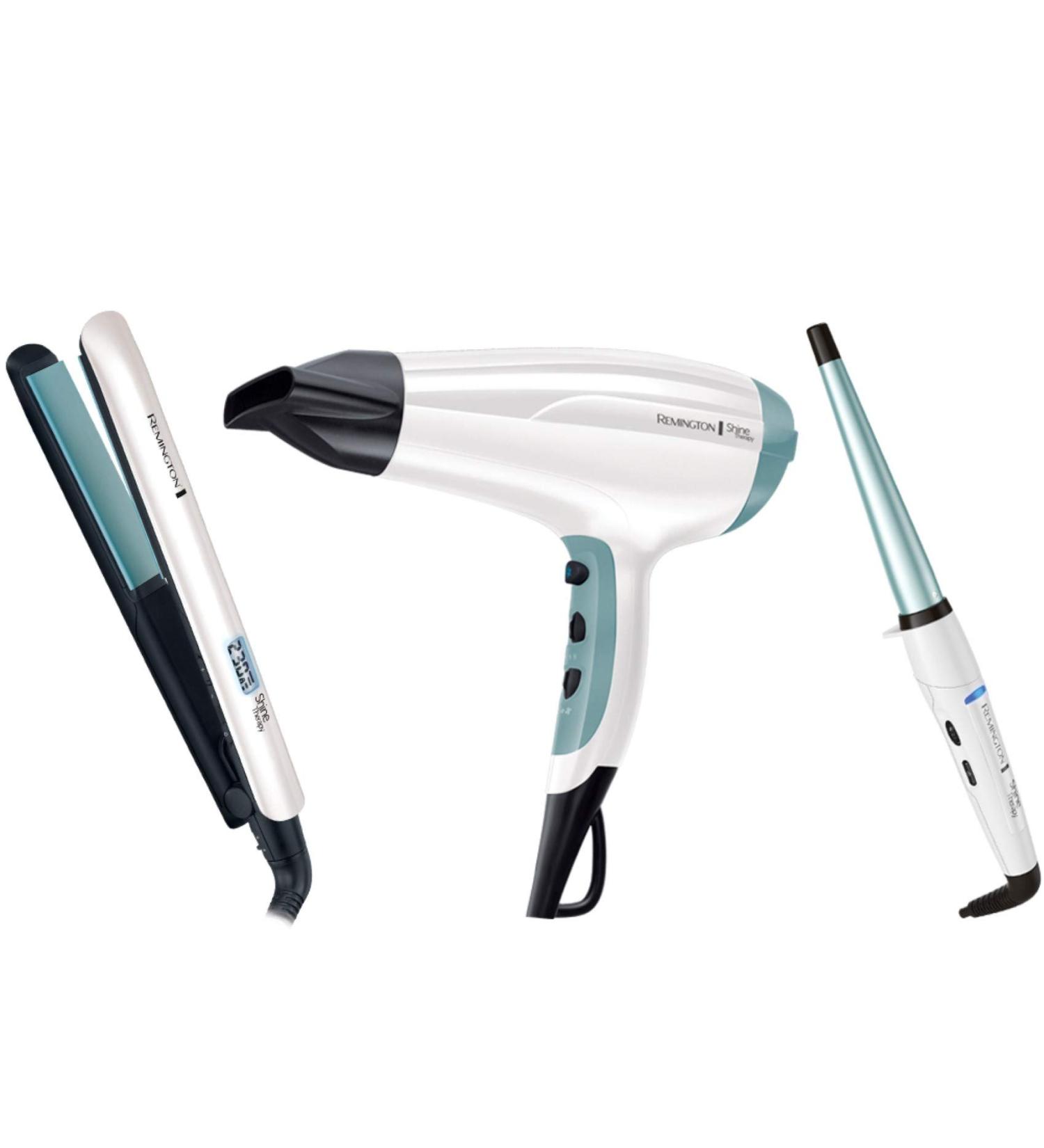 Remington Styling Set Shine Therapy: Hairdryer Straightener & Curling Iron - Best International Offer - Buy Online on SooperMarket.com