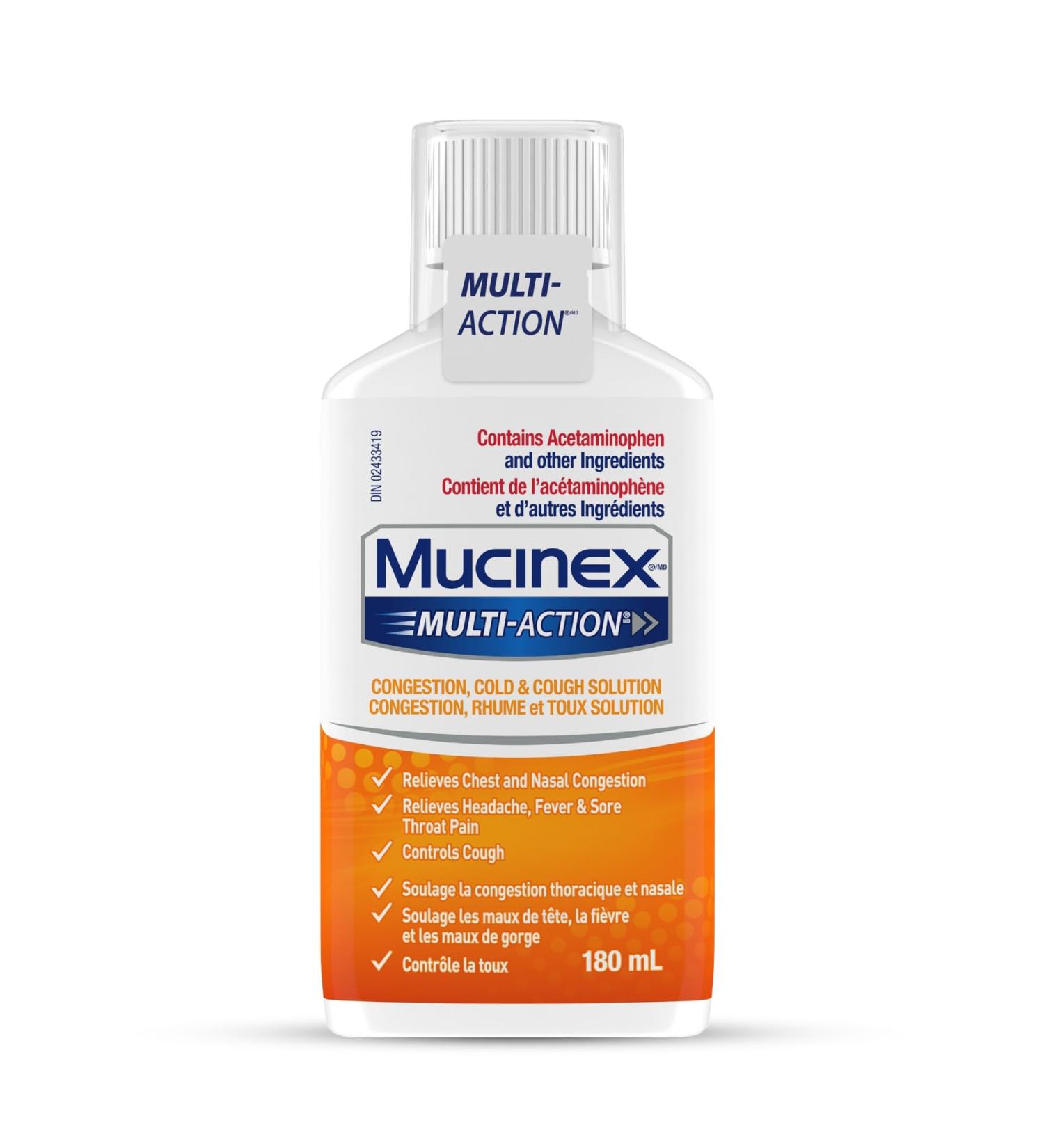 Mucinex Multi Action Liquid - Congestion Cold & Cough Solution - Buy Online on SooperMarket.com
