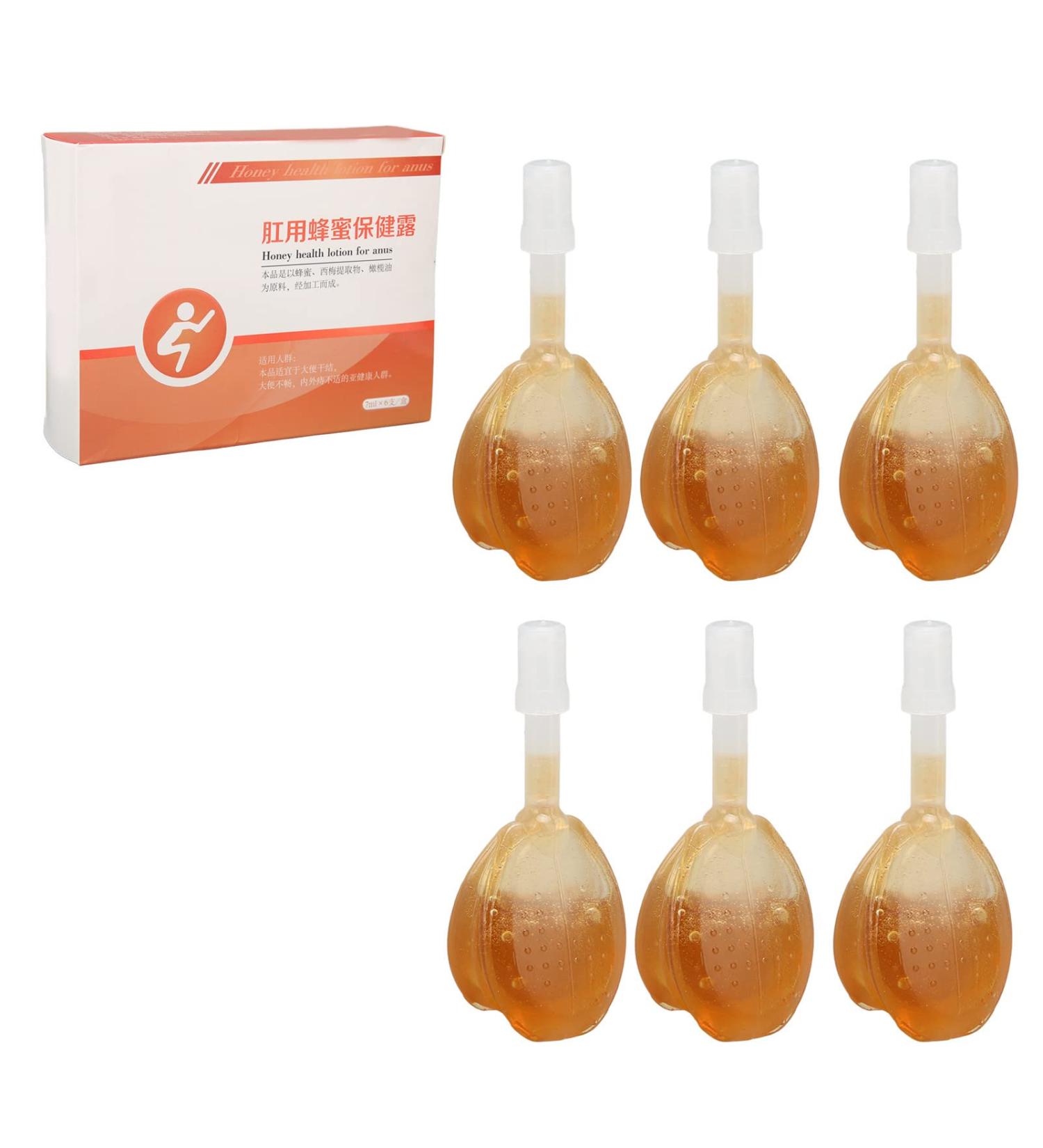 6pcs 7ml Glycerin Suppositories for Constipation Relief and Bowel Function - Honey Promoted Intestinal Peristalsis - Buy Online on SooperMarket.com