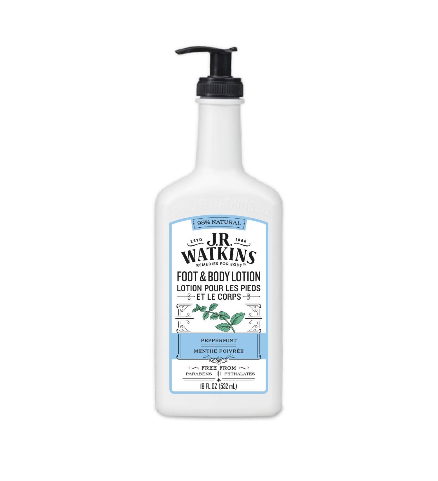 J.R. Watkins Peppermint Foot and Body Lotion - Rejuvenating Formula (18 oz) - Buy Online on SooperMarket.com