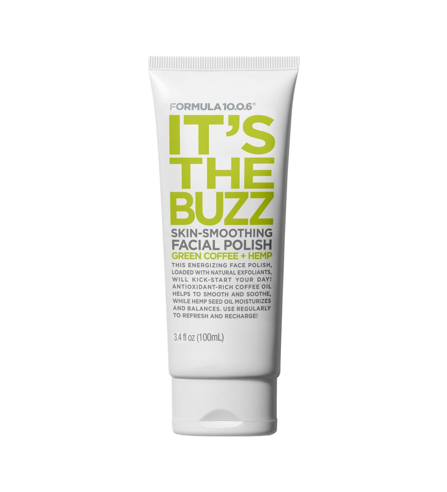 Formula 10.0.6 It's The Buzz Moisturizing Facial Polish (3.4 Fl. Oz.) Polishing Face Cleanser will Kick Start Your Day - Vegan Paraben-Free Sulfate-Free Dye-Free & Cruelty-Free
