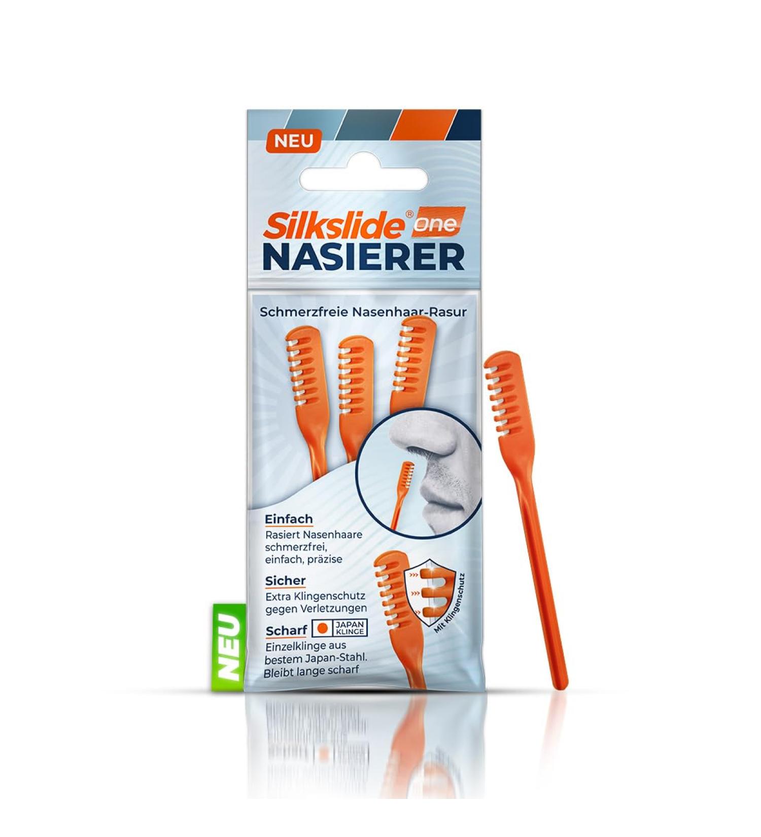 Silkslide Nasal Hair Trimmer - Hygienic Electric-Free Razor for Men & Women | 3-Piece Set from Germany - Buy Online on SooperMarket.com