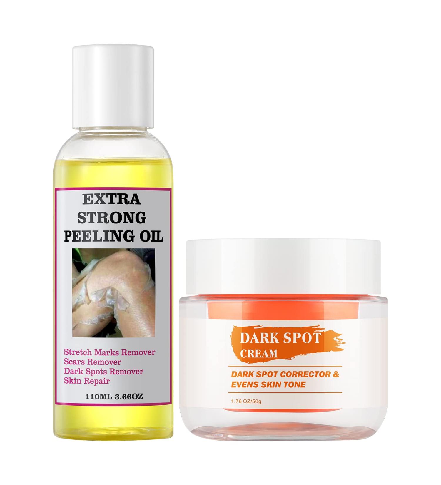 Dark Skin Peeling Oil and Dark Spot Correcting Cream - Extra Strength Exfoliating Solution - Buy Online on SooperMarket.com