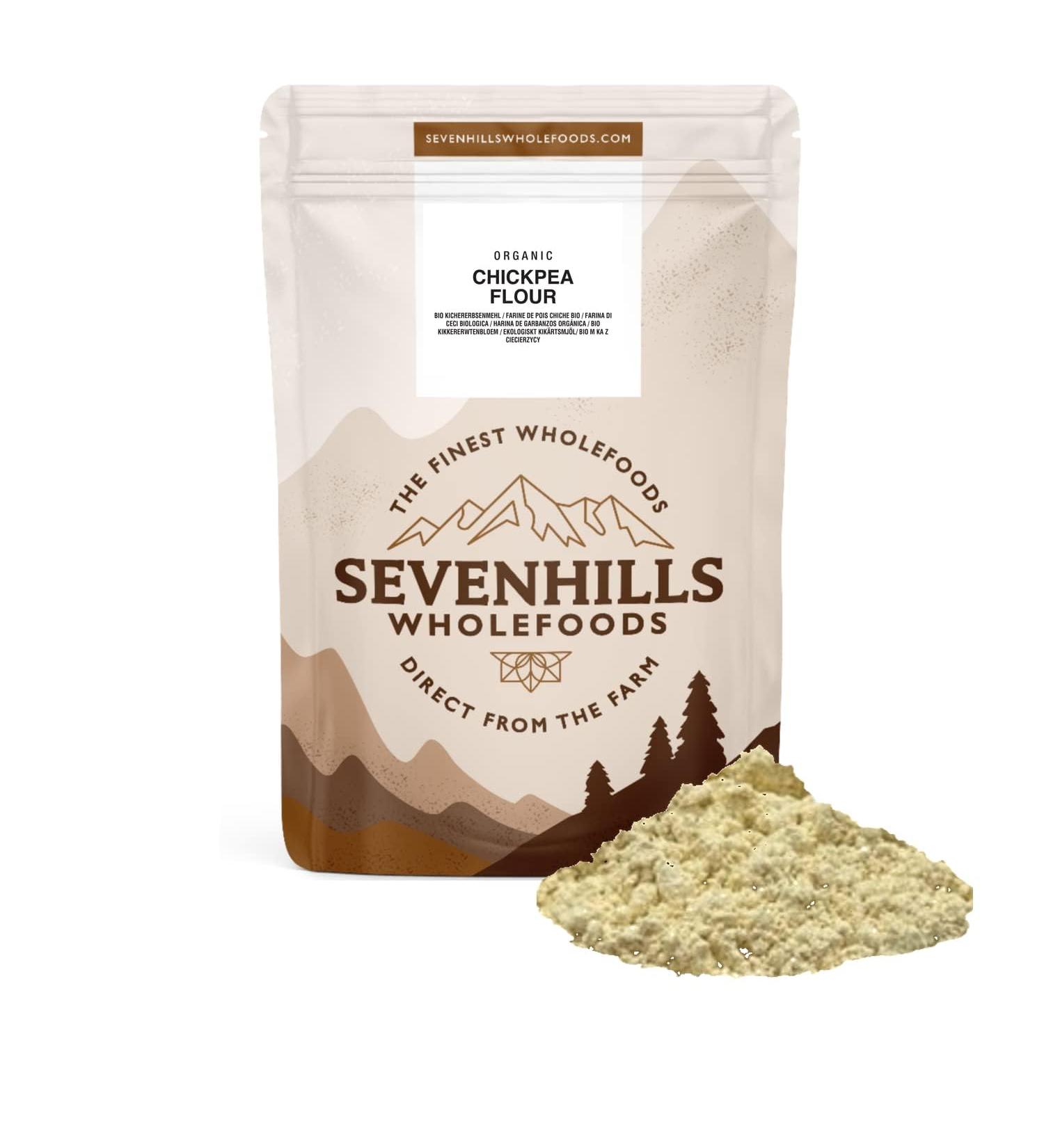 Sevenhills Wholefoods Organic Chickpea Flour 1.8kg - Premium Quality Gluten-Free Flour - Buy Online on SooperMarket.com