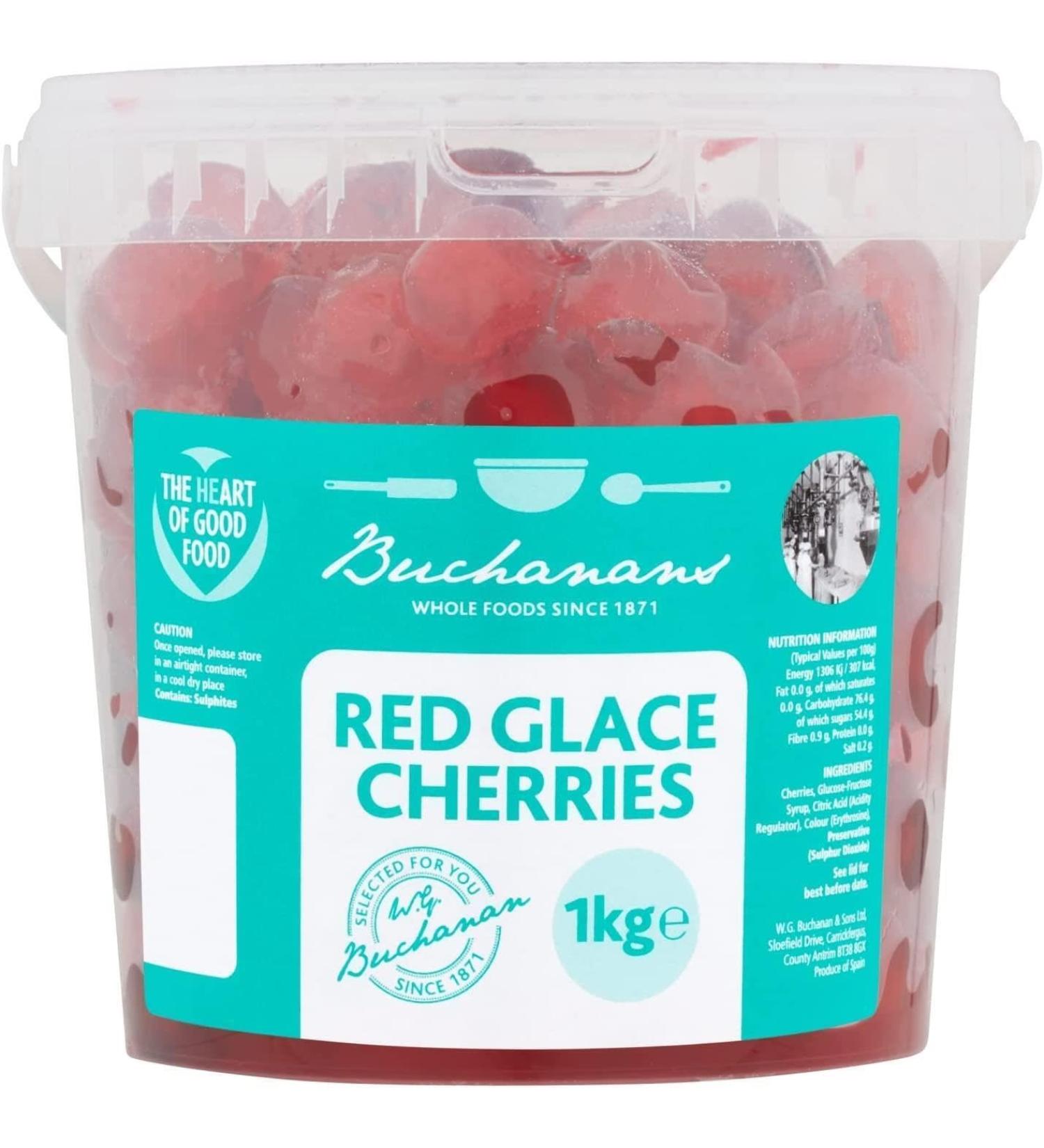 Buchanan Dried Fruits (Glace Cherries 1kg Pack of 1) Glace Cherries 1kg Pack of 1