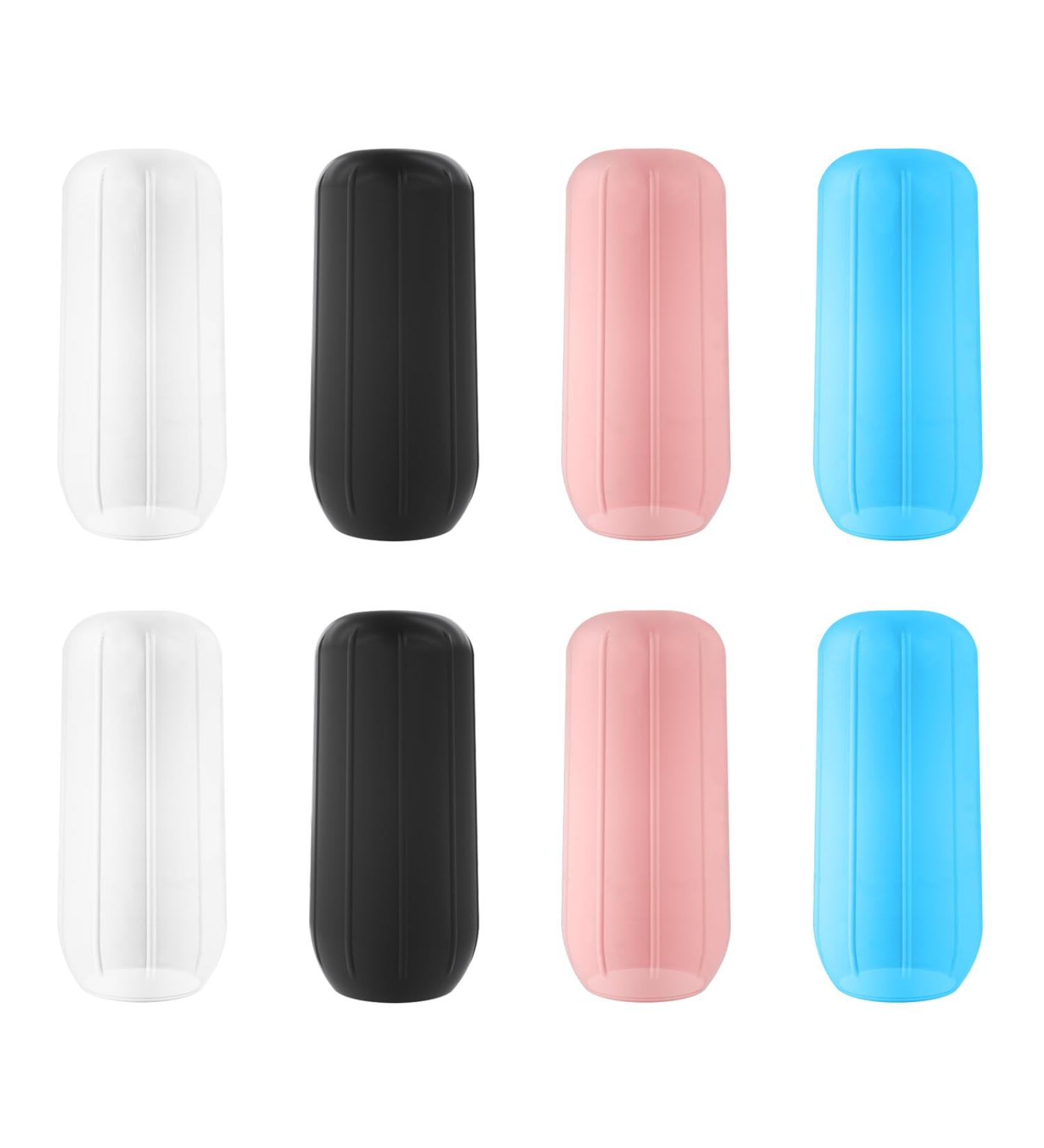 Travel Silicone Bottle Covers - 8 Pack Reusable Protective Spout Covers for Shampoo & Shower Gel - Safe Travel Accessories - Buy Online on SooperMarket.com