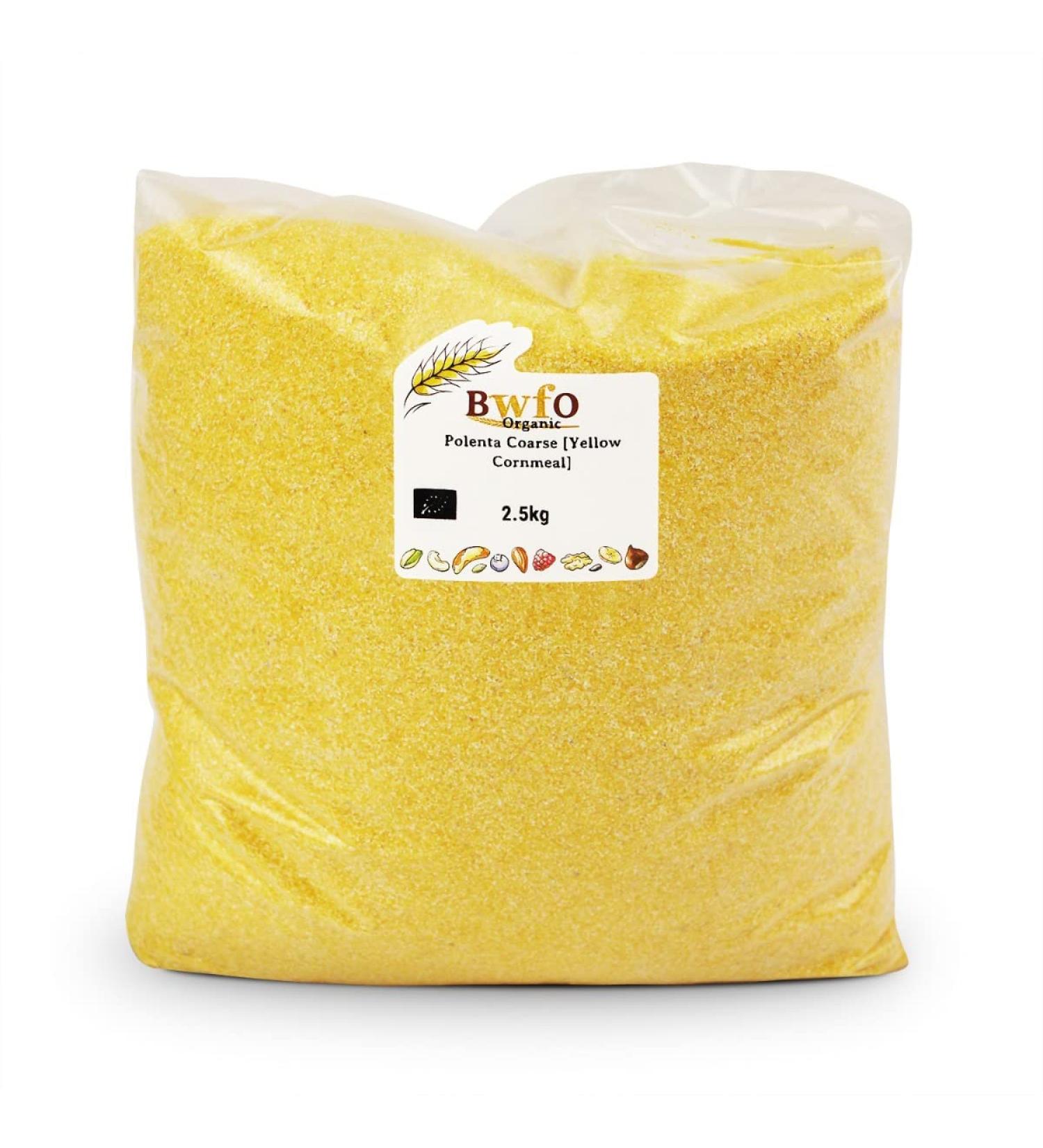 Organic Polenta Coarse Yellow Cornmeal 2.5kg (BWFO) 2.5 kg (Pack of 1)