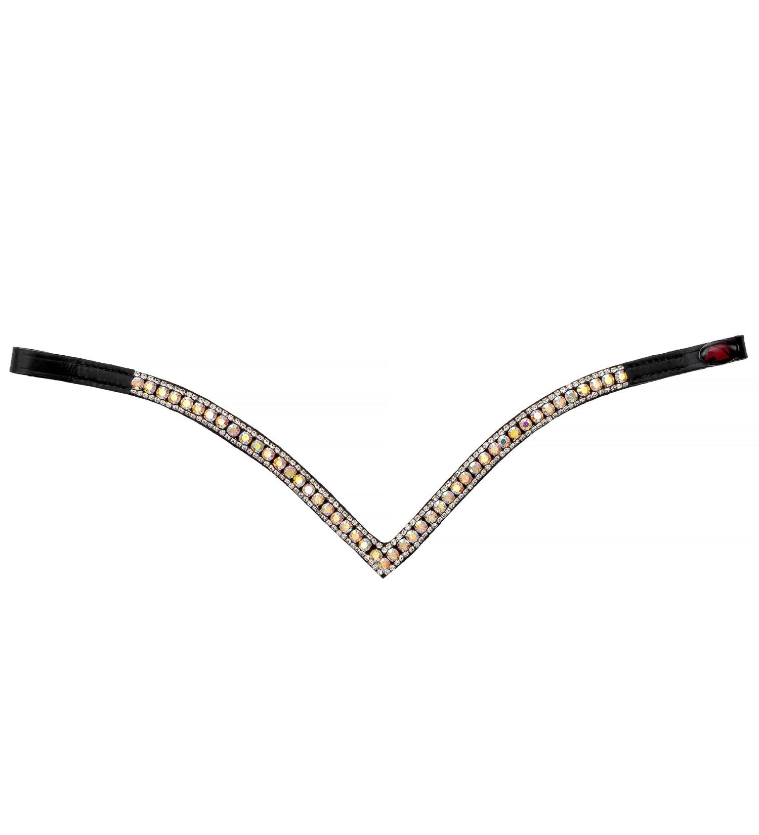 Buy Start Wodenhringriemen Horse Glitter Headband | Leather Diamond Stirrup Straps for Warmblood Thoroughbred & Pony - Full Black/Shimmering - Buy Online on SooperMarket.com