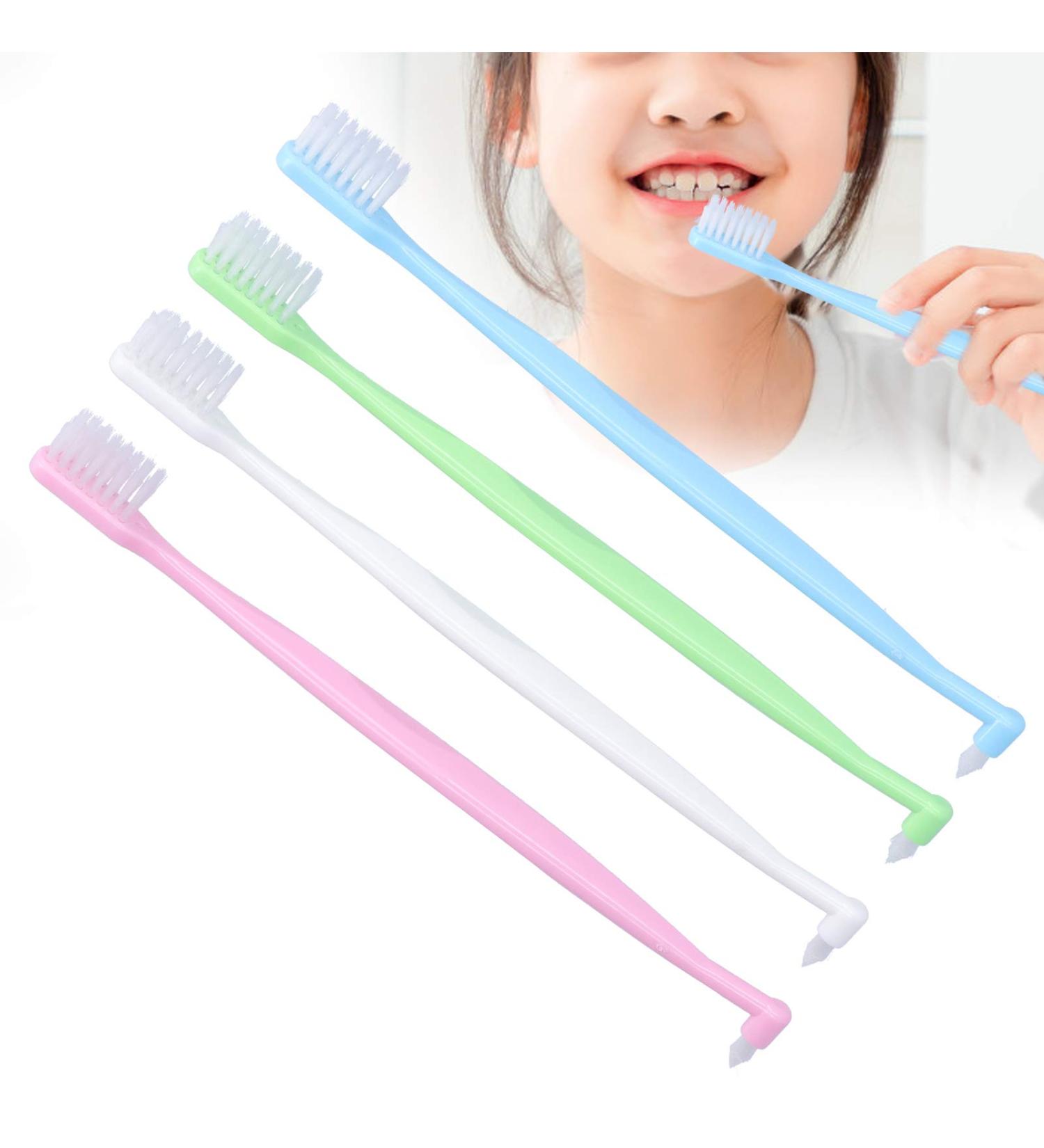 4PCS Orthodontic Toothbrush Set - Double-Ended Interspace Toothbrush for Braces & Teeth Cleaning - International Shipping Available - Buy Online on SooperMarket.com