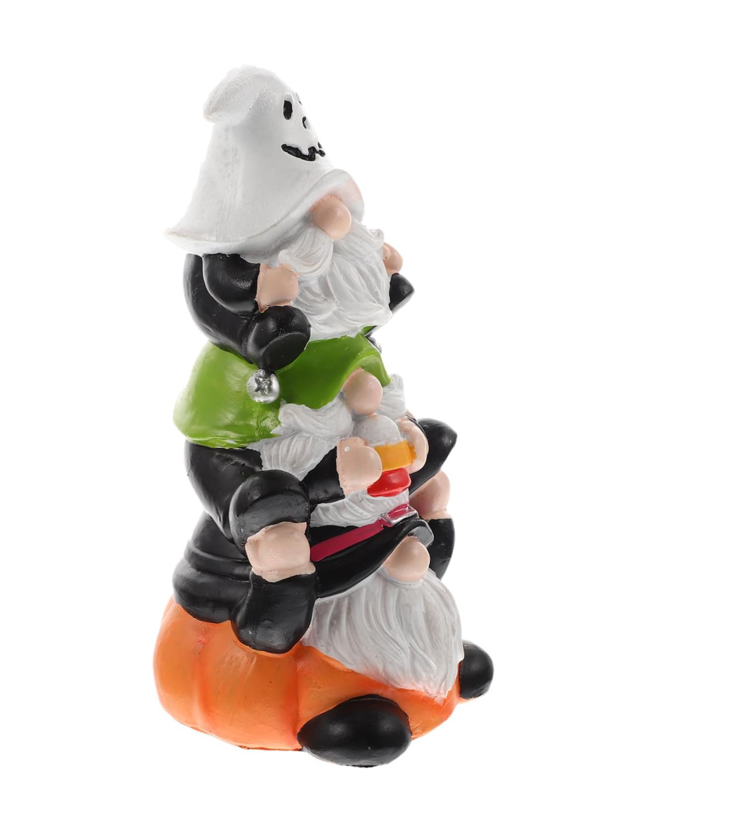 GANAZONO 2pcs Resin Halloween Pumpkin Halloween Resin Gnome Statue Halloween Swedish - Buy Online on SooperMarket.com