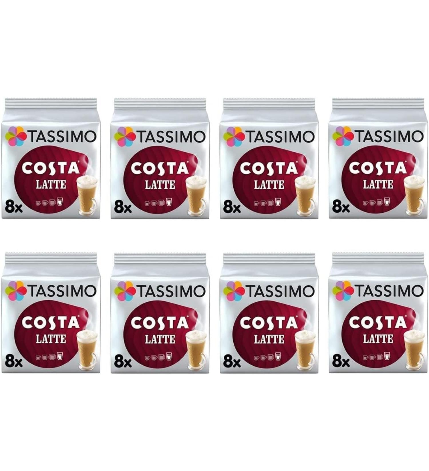 Tassimo Costa Latte Pods - Pack of 8 Total 128 discs 64 Drinks - Buy Online on SooperMarket.com