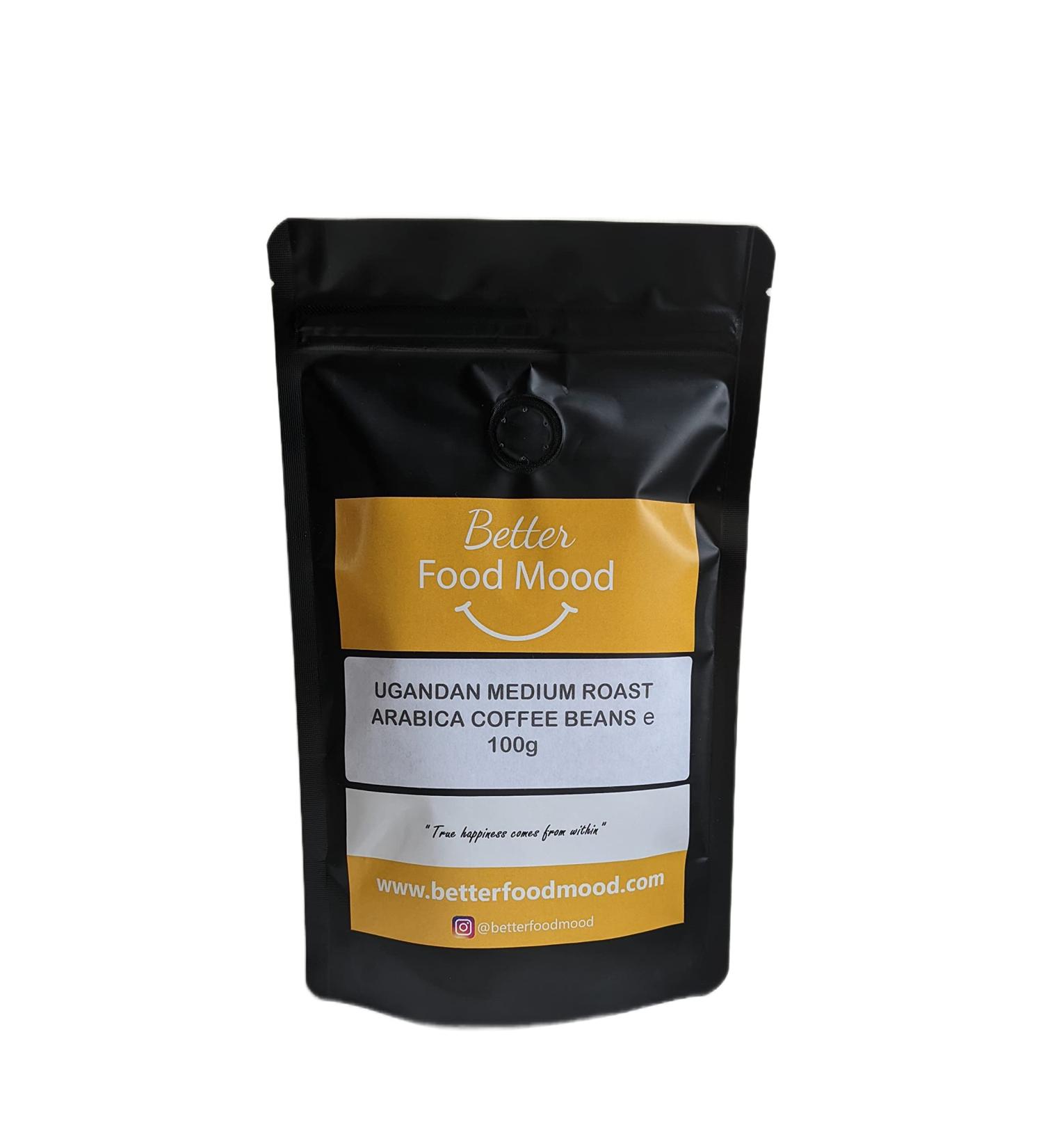Ugandan Medium Roast Arabica Coffee Beans 100g | Single Origin Mt. Elgon 100% Arabica Coffee Beans Sourced from Small Scale Farmers | Better Food Mood - Buy Online on SooperMarket.com