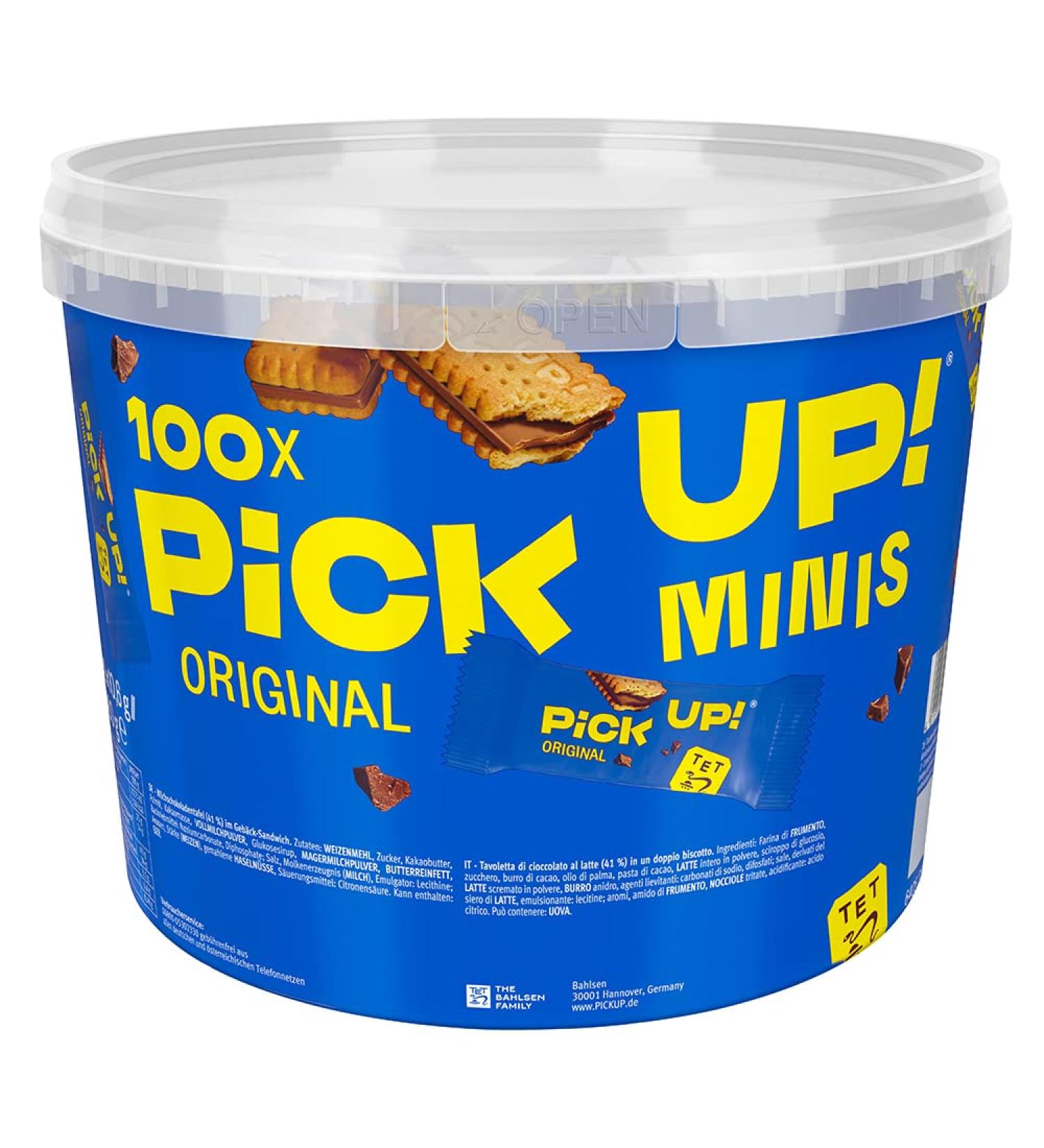 Buy Pick Up! Minis Original Crunchy Chocolate Bar & Cookie Snack (1 x 1.06 kg) - 100 Portion Packs for Sharing International Shipping Available - Buy Online on SooperMarket.com