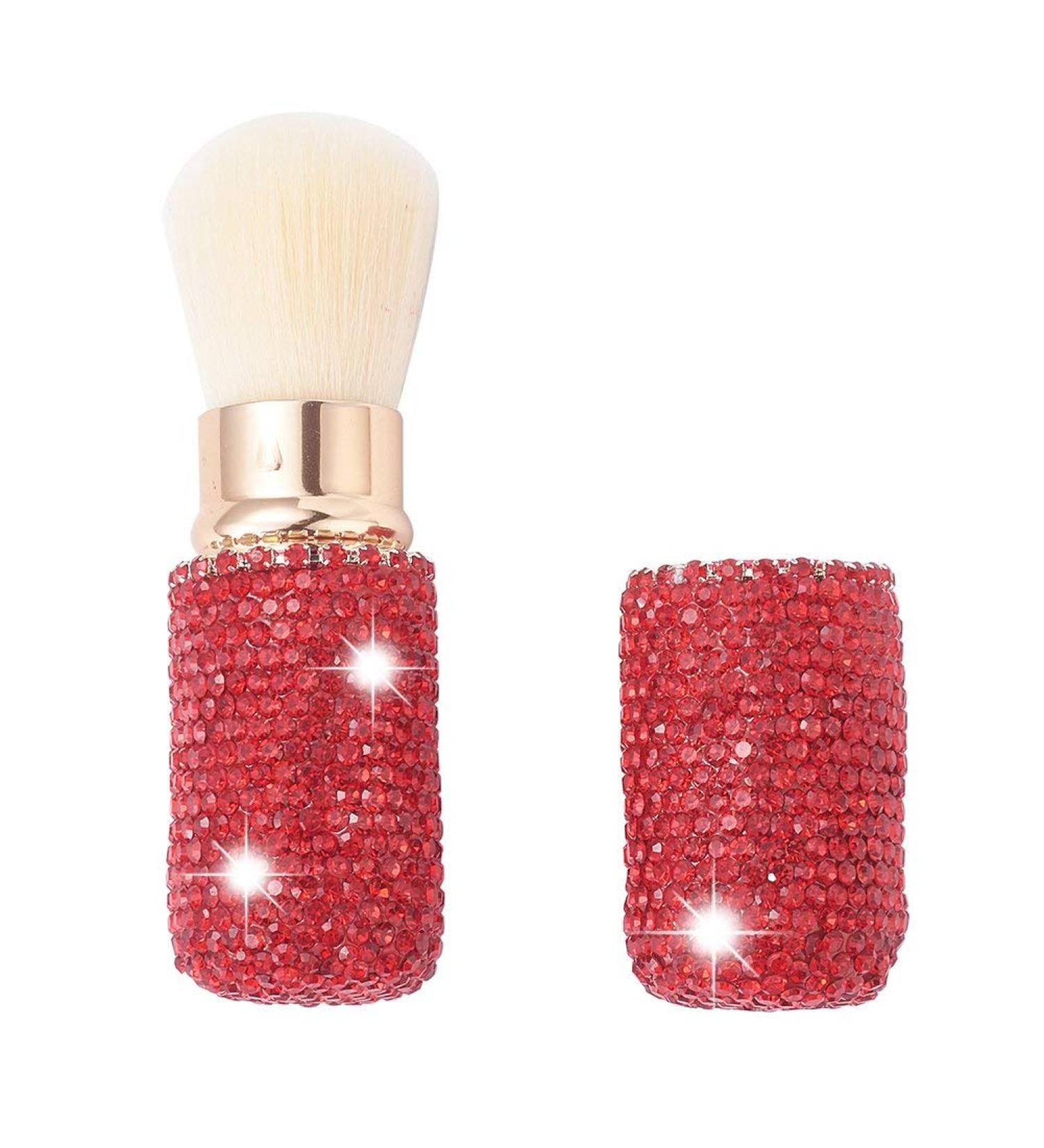 XhuangTech Bling Make Up Brush Crystal Makeup Travel Brushes Blusher Rhinestone Cover Foundation Highlight Blush Cosmetic Tools (Red) - Buy Online on SooperMarket.com