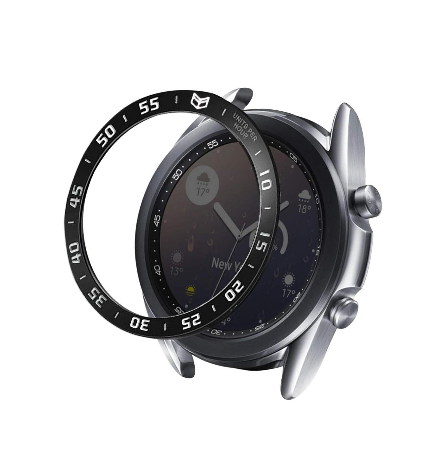 Abanen Watch Bezel for Samsung Galaxy Watch 3 45mm  Aluminum Adhesive Lightweight Watch Bezel Cover Anti-Scratch Protection Sticker Ring for Galaxy Watch3 45mm (Black) - Buy Online on SooperMarket.com
