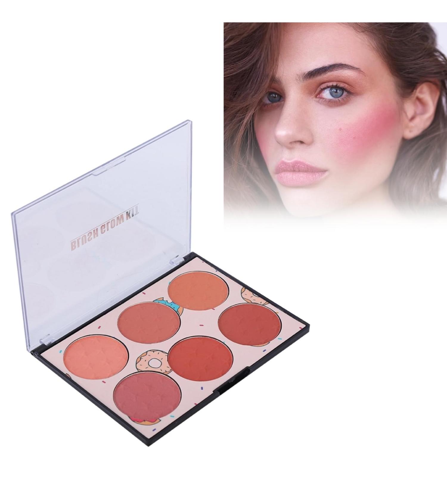 6 Colors Rouge Palette - Long-lasting Waterproof Blush for All Occasions | Multi-functional Face Make-Up | No Irritation Blush 1 Piece - Buy Online on SooperMarket.com